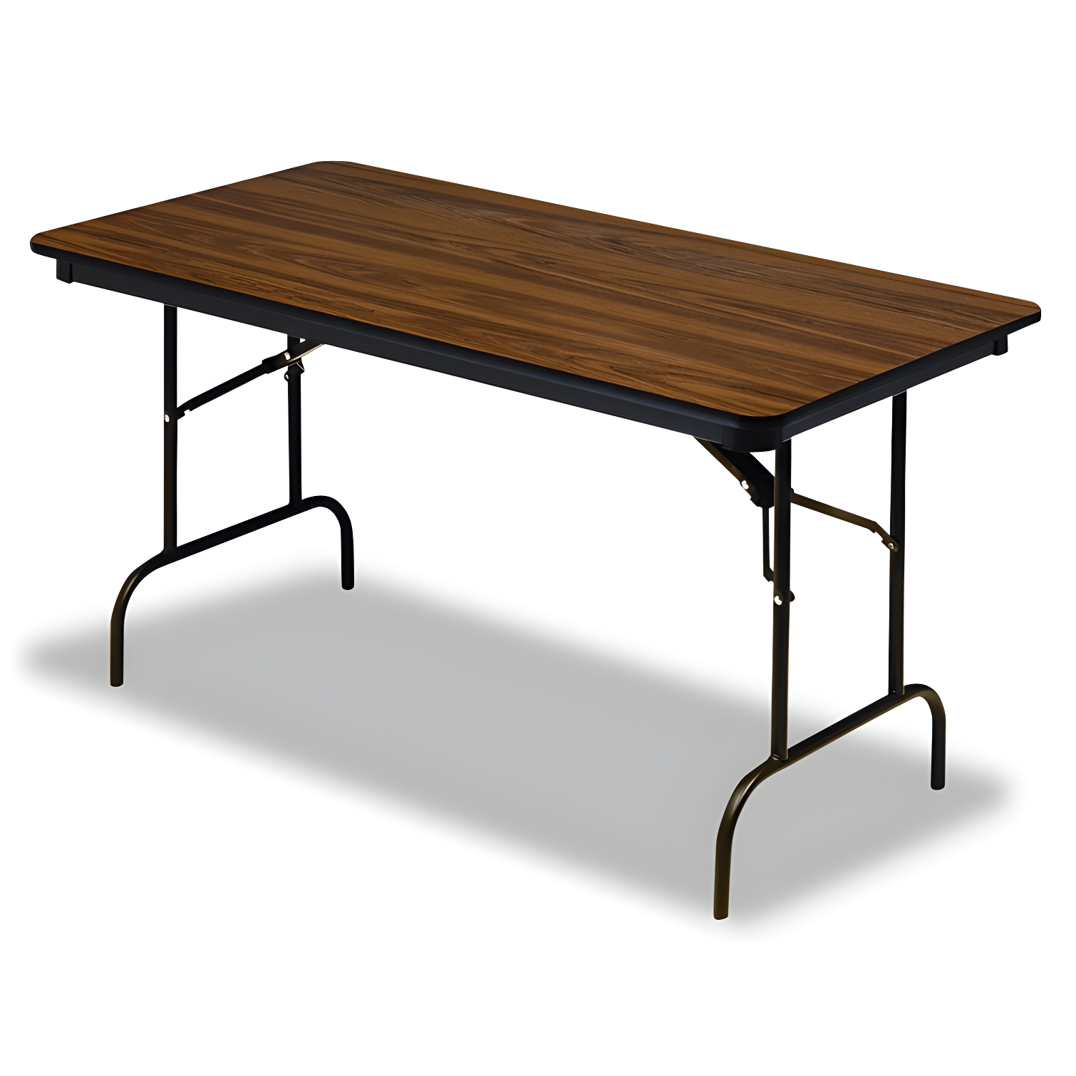 Oak Laminate Rectangular Folding Table with Steel Legs