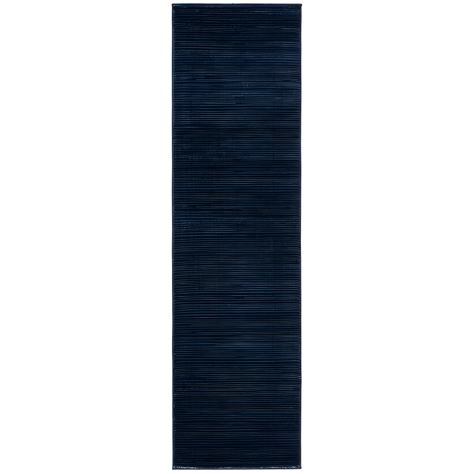 Navy Solid Synthetic Hand-knotted Runner Rug 2'2" x 8'