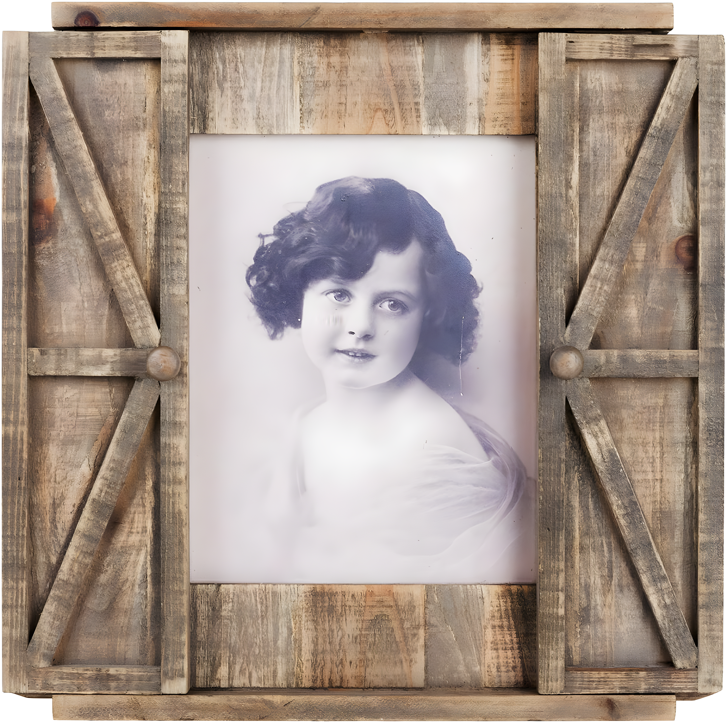 Rustic Brown Wood Barn Door 8x10 Wall Frame