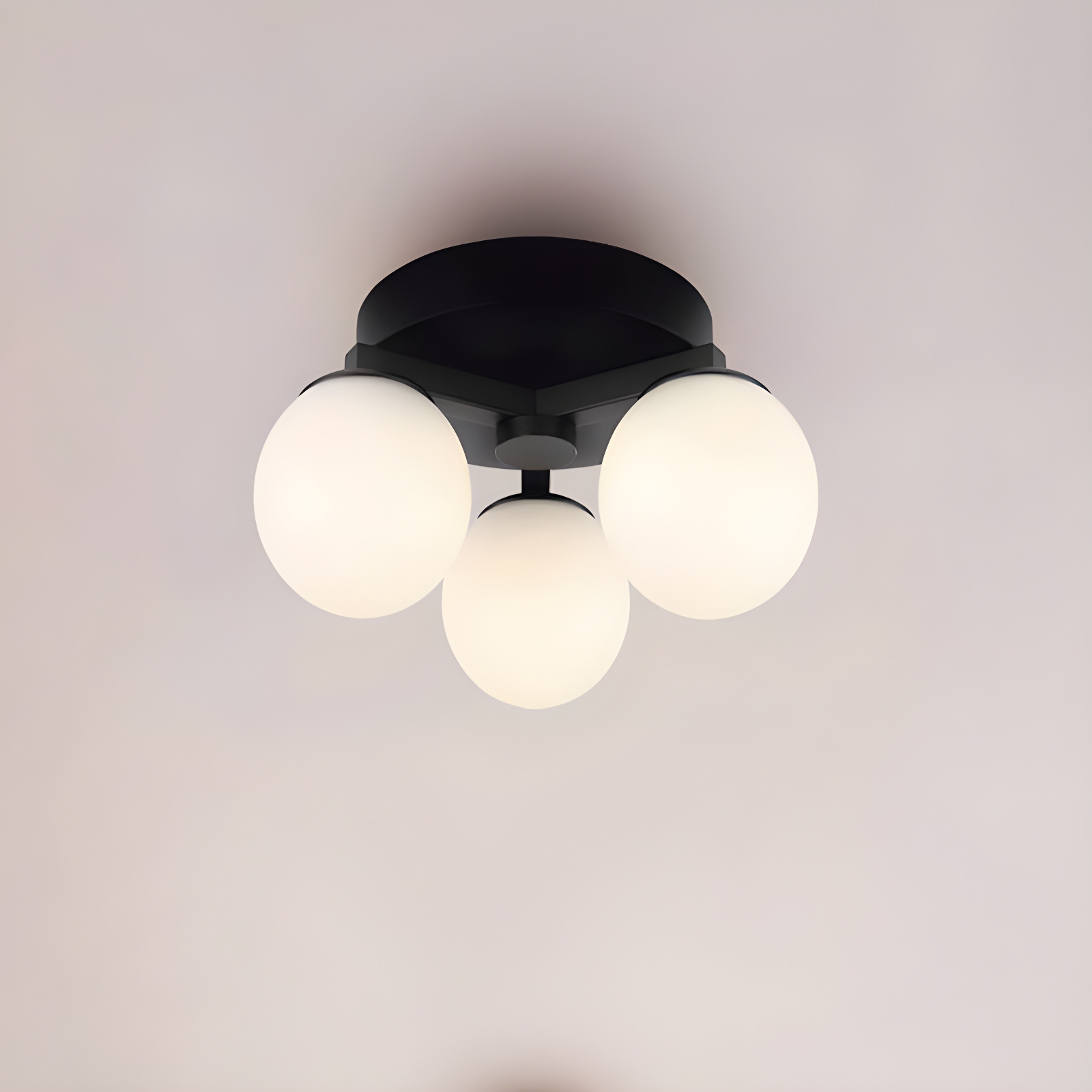 Matte Black Glass LED Globe Ceiling/Wall Light