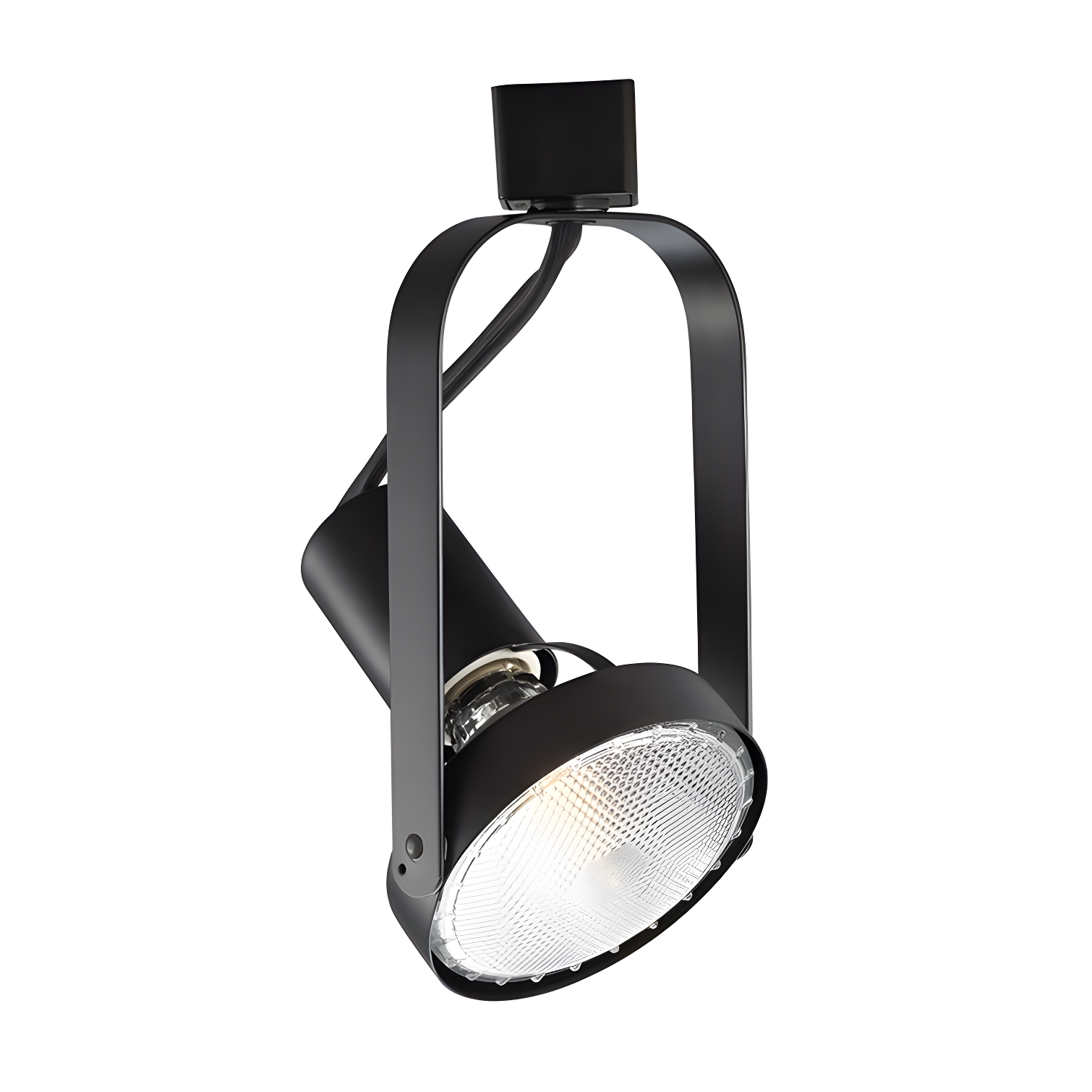 Sleek Minimalist Black Aluminum Track Head Light