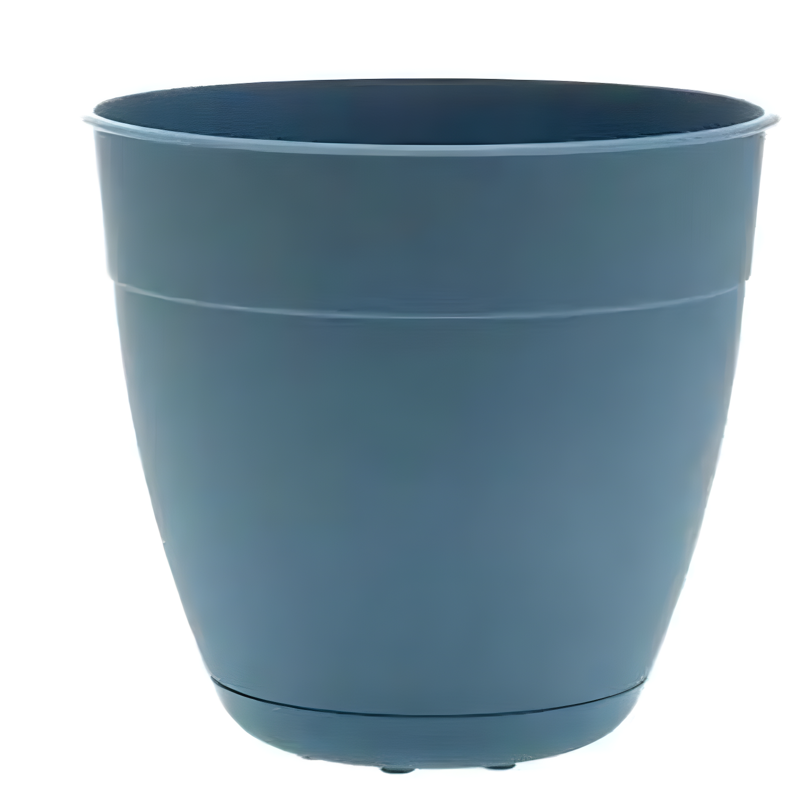 Ocean Blue Round Self-Watering Plastic Planter with Saucer