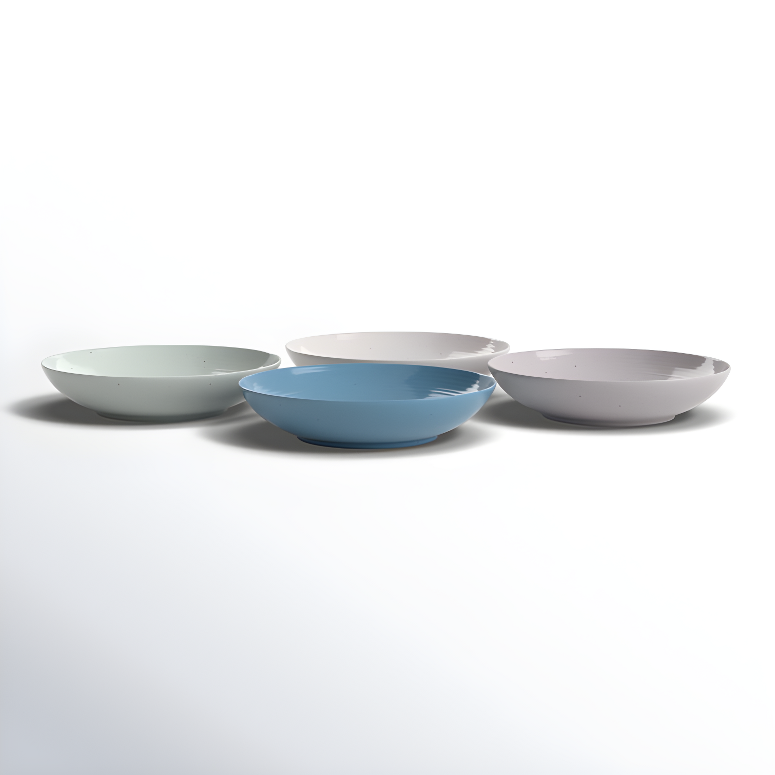 Siterra Multicolor Ceramic Microwave Safe Pasta Bowls, Set of 4