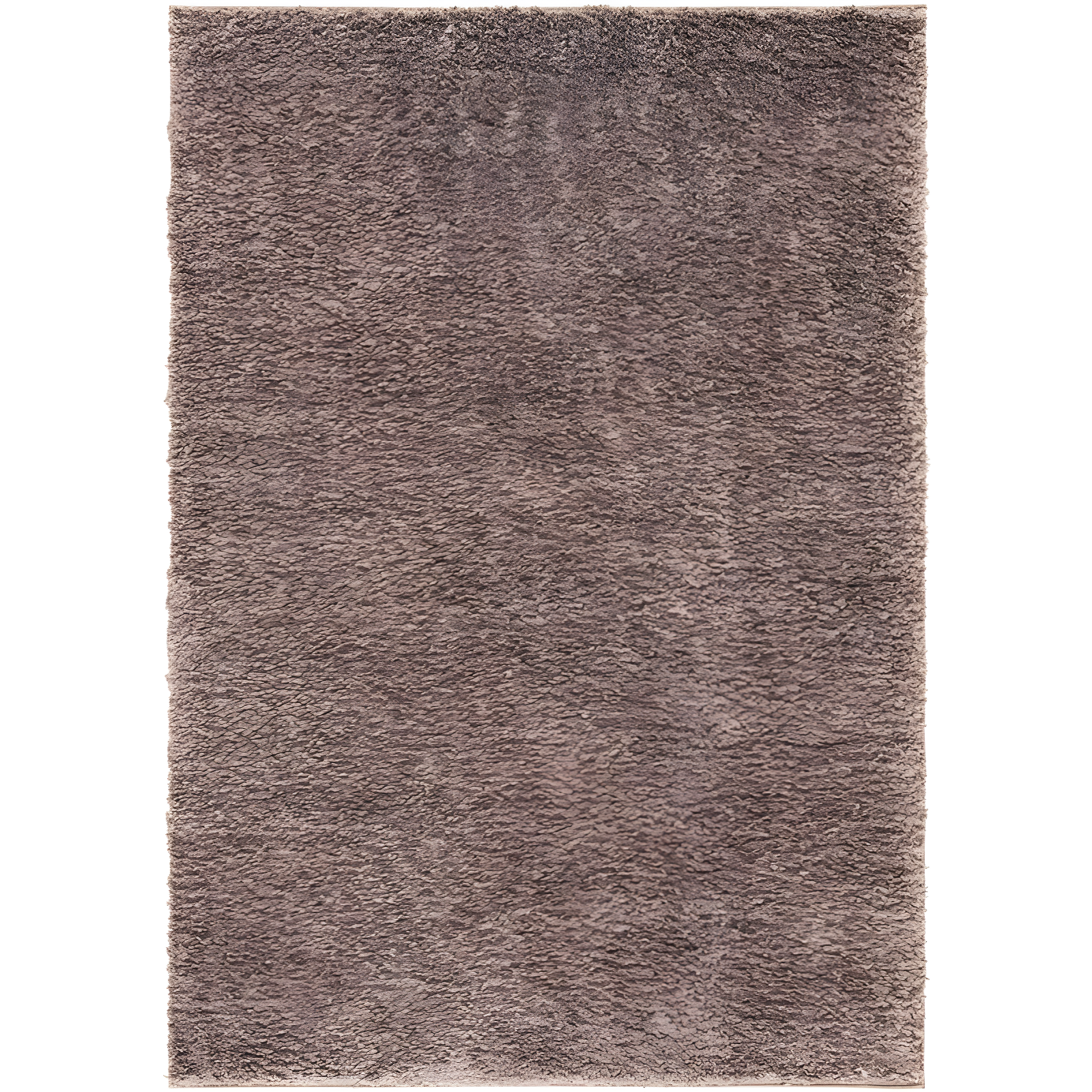 Taupe Synthetic 4' x 6' Hand-Knotted Shag Area Rug