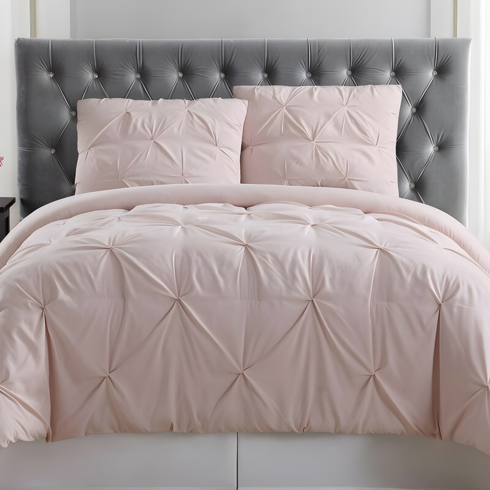 Blush Twin XL Microfiber Down Alternative Comforter Set