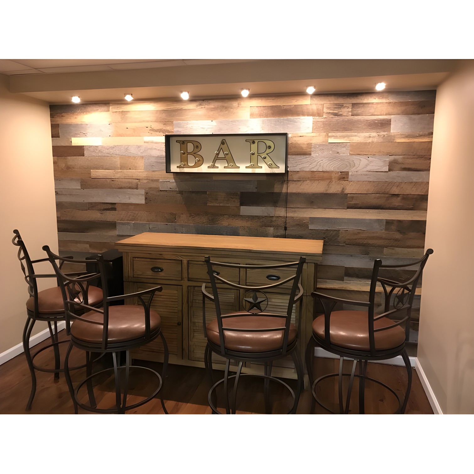 Brown and Gray Textured Barnwood Wall Paneling