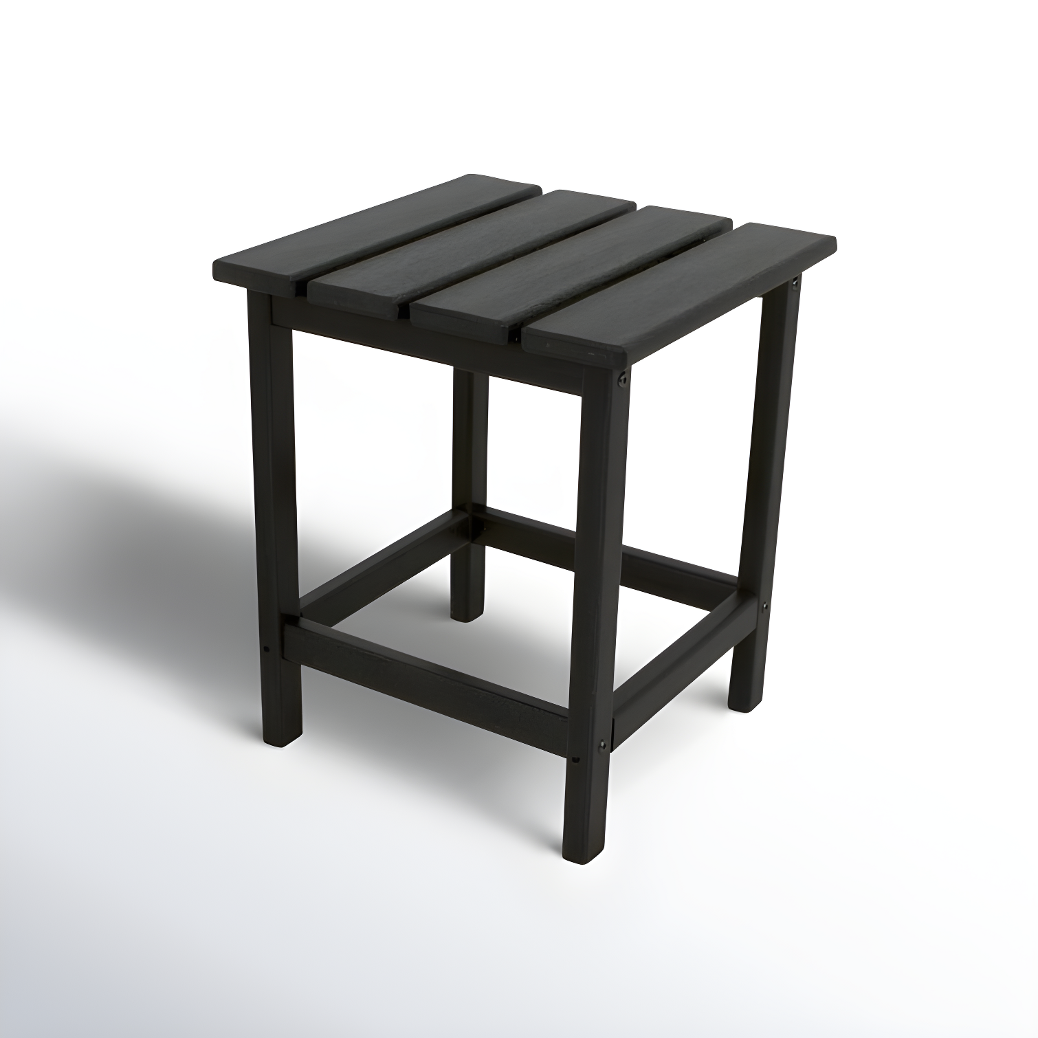 Coastal Charm POLYWOOD Long Island 18" Black Side Table