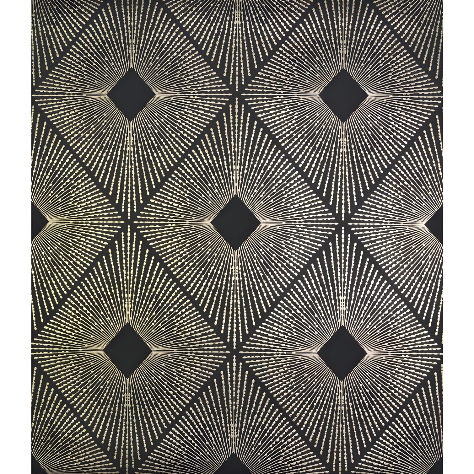 Black and Gold Geometric Non-Pasted Washable Wallpaper