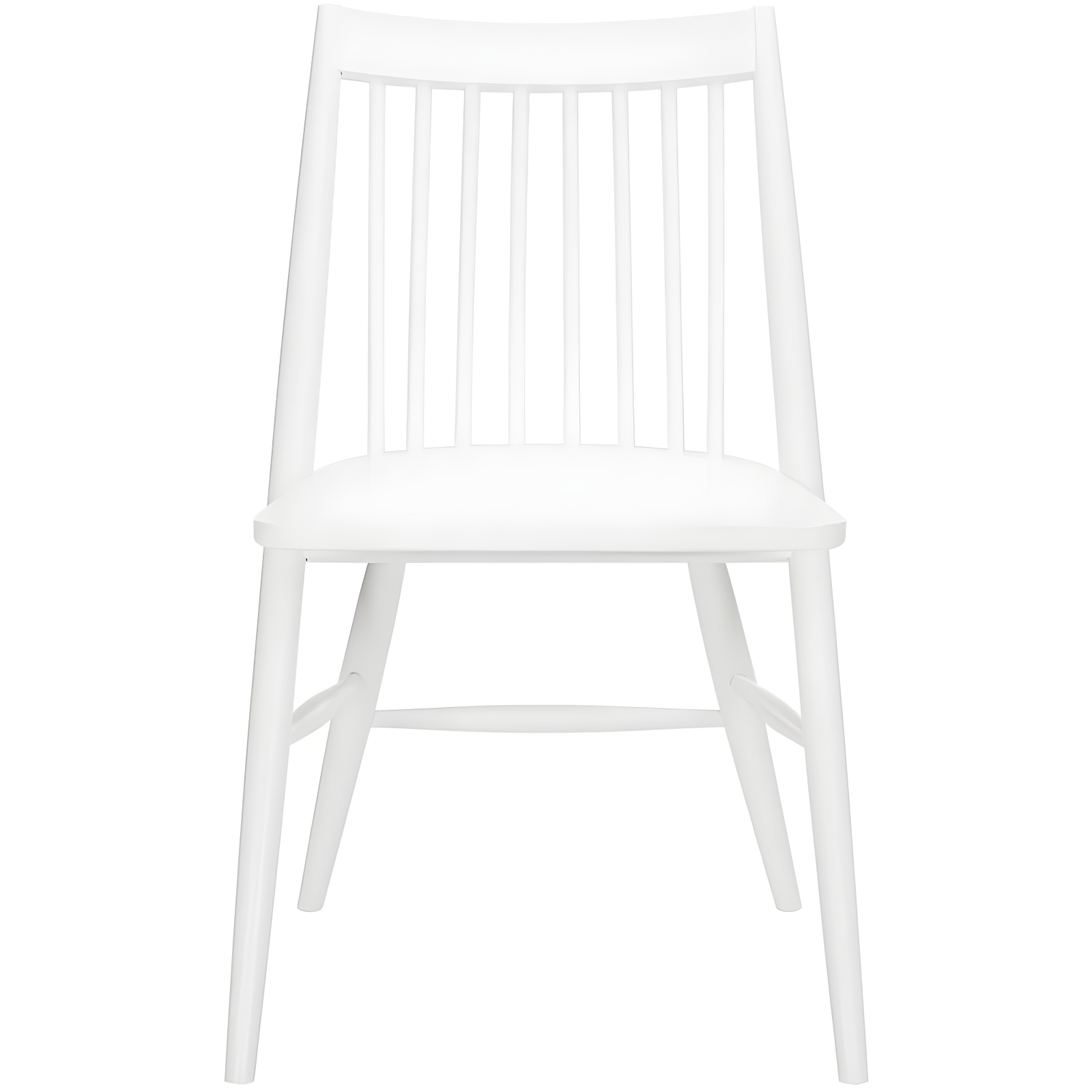 White High Back Spindle Wood Side Chair