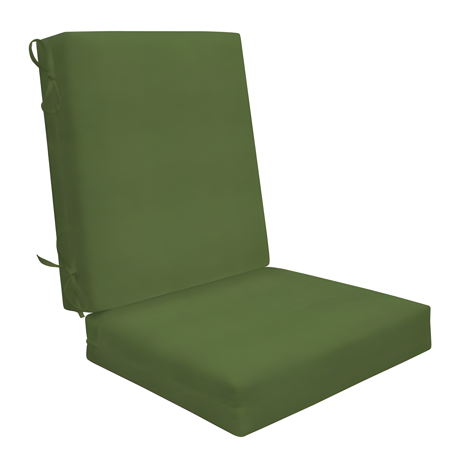 Artichoke Green Highback Outdoor Dining Chair Cushion