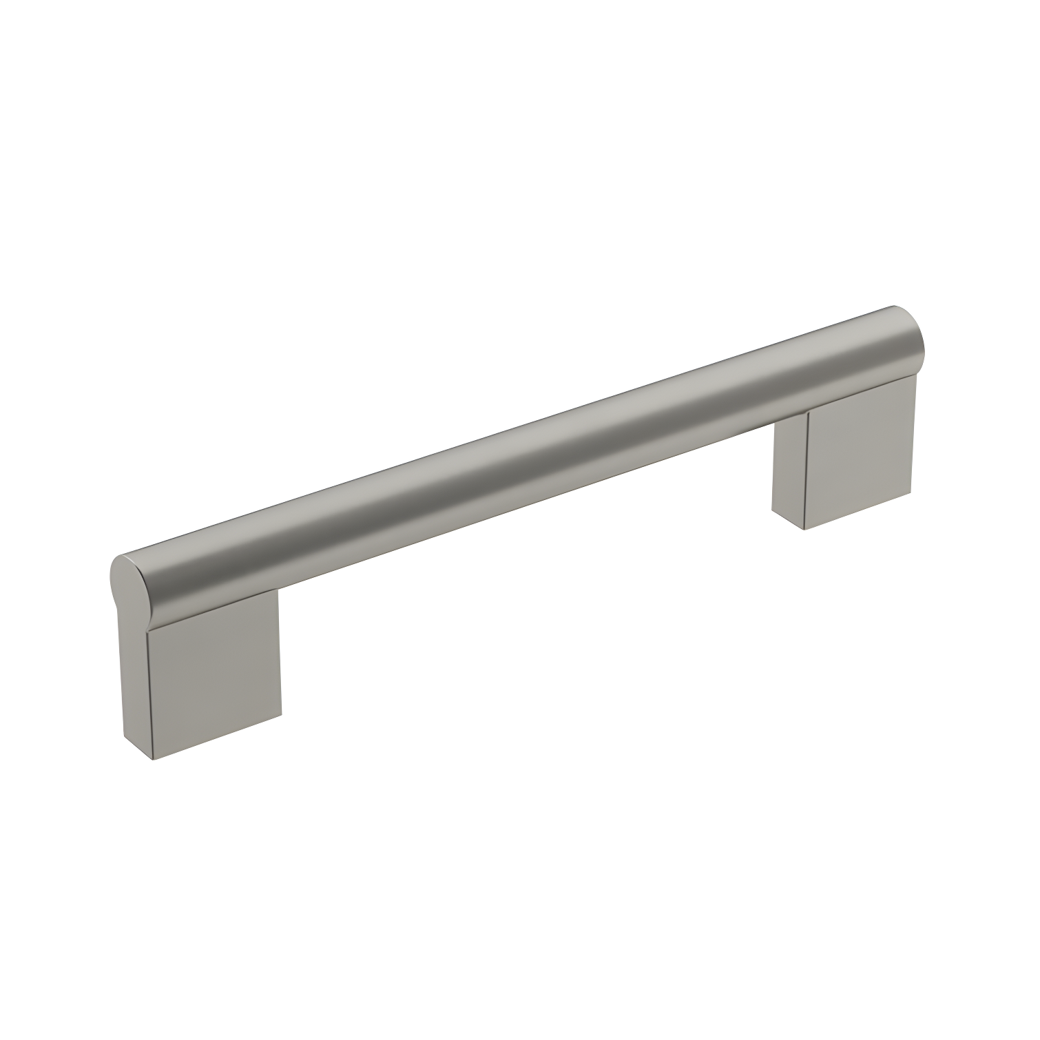 Satin Nickel Modern Bar Cabinet Pull with Mounting Hardware