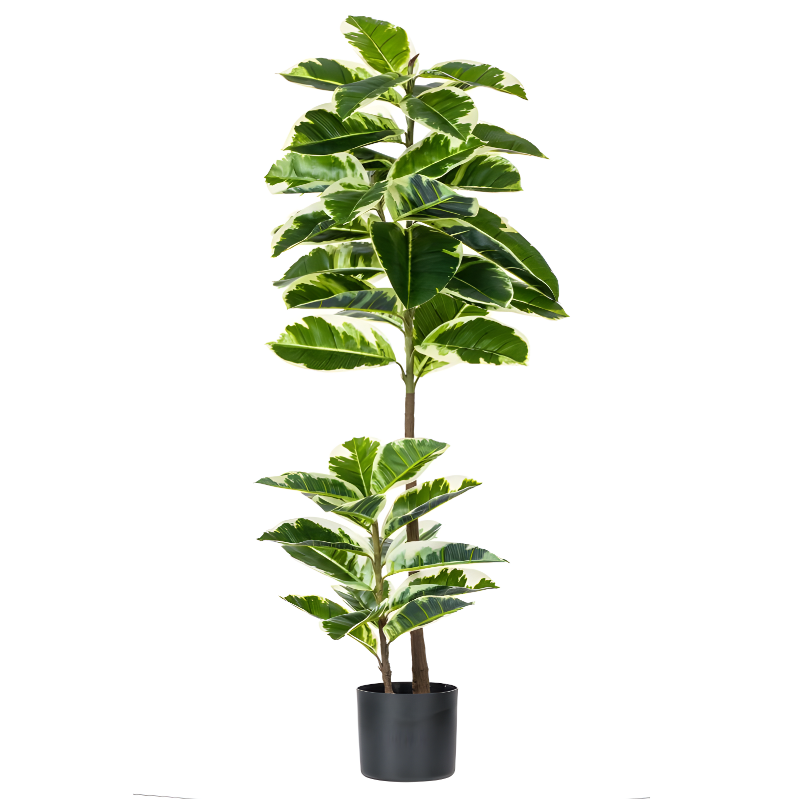 57" Green Plastic Outdoor Potted Floor Plant