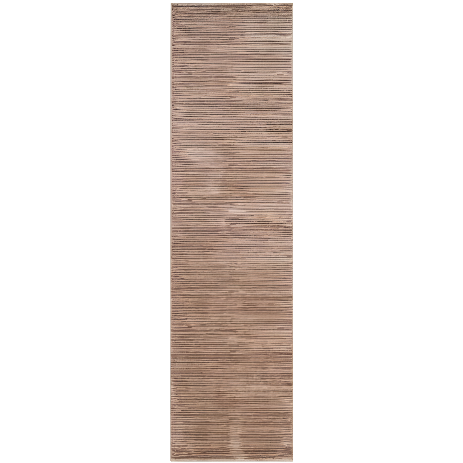 Elysian Light Brown Synthetic 2'2" x 8' Soft Texture Runner Rug