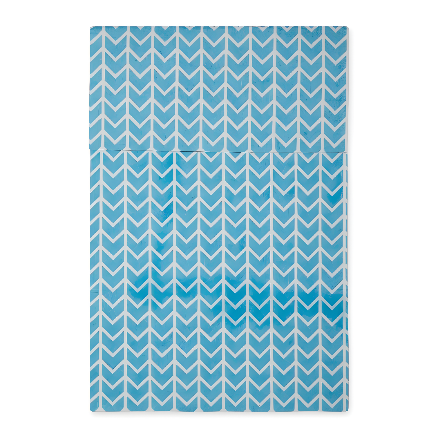 Bright Blue Herringbone Print Fabric Fridge Liners 12x24 Set