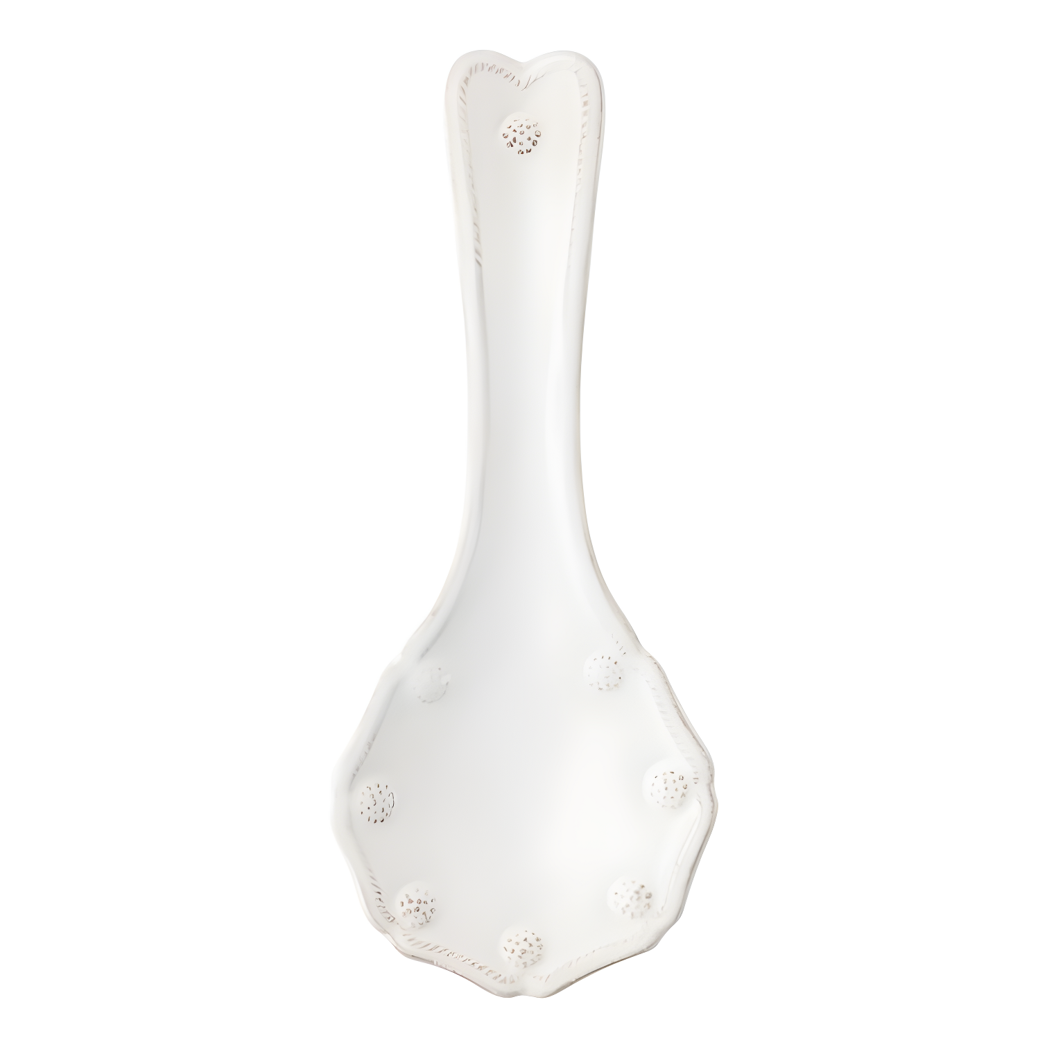 Whitewash Oval Berry & Thread Ceramic Spoon Rest