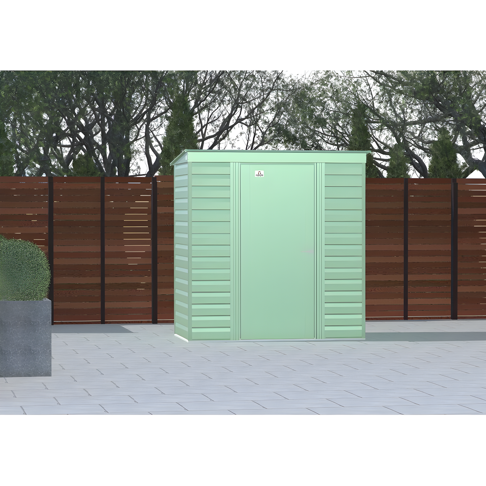 6 ft. Sage Green Galvanized Steel Storage Shed Kit