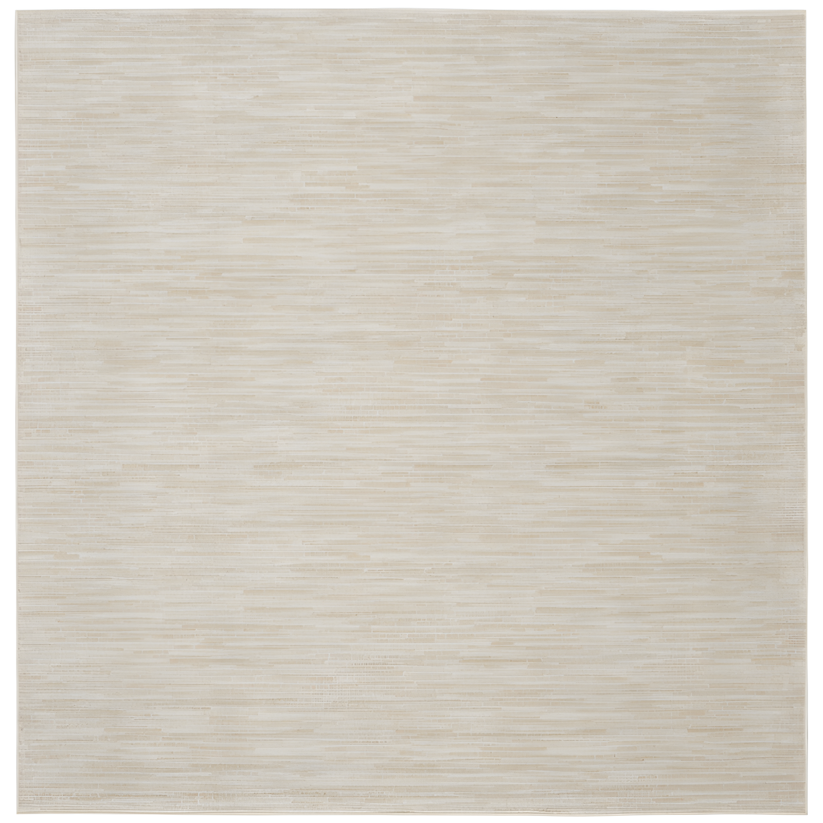 Elegant Ivory-Beige Square Indoor/Outdoor Synthetic Area Rug 7x7