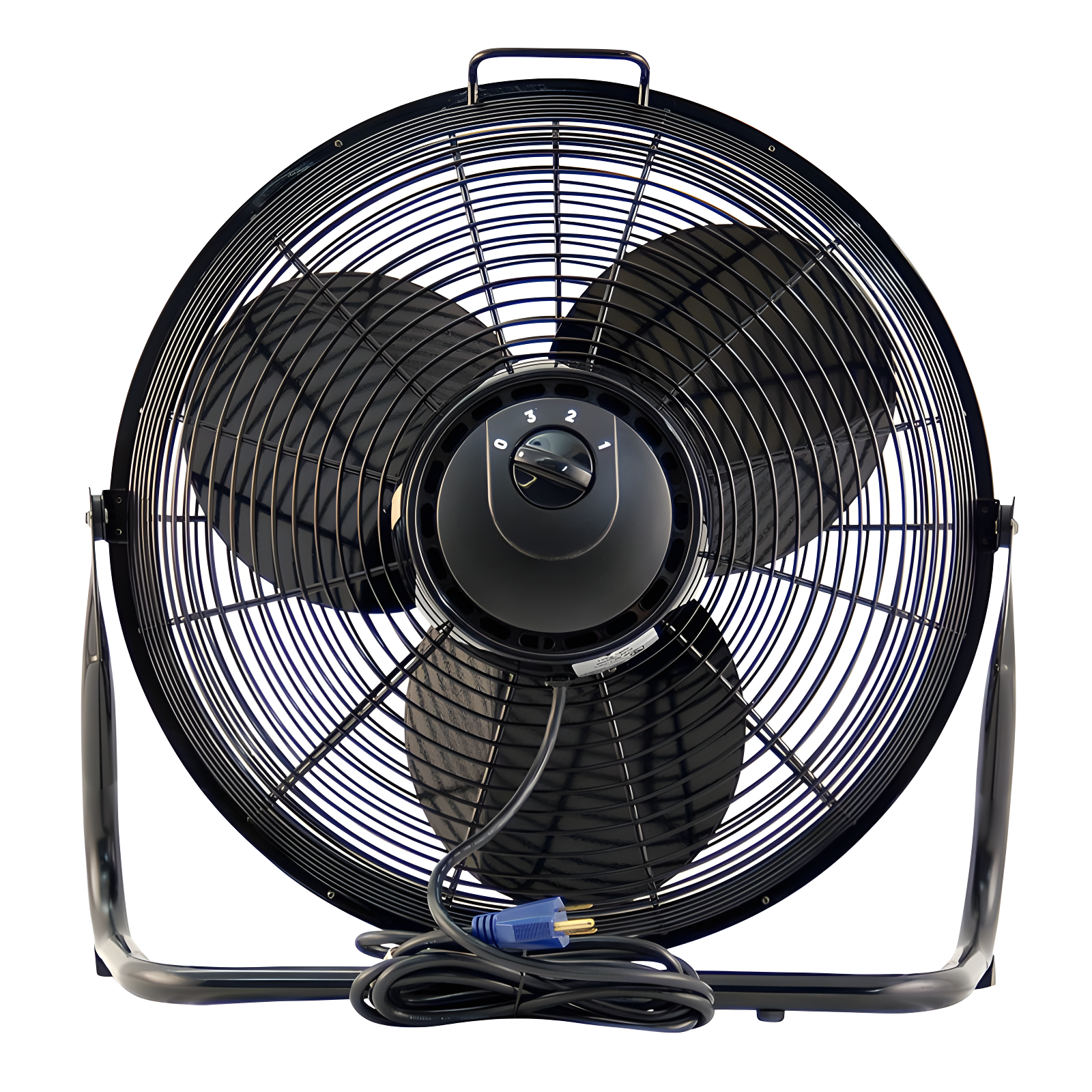 Air King 12-Inch Black Industrial Three-Speed Floor Fan