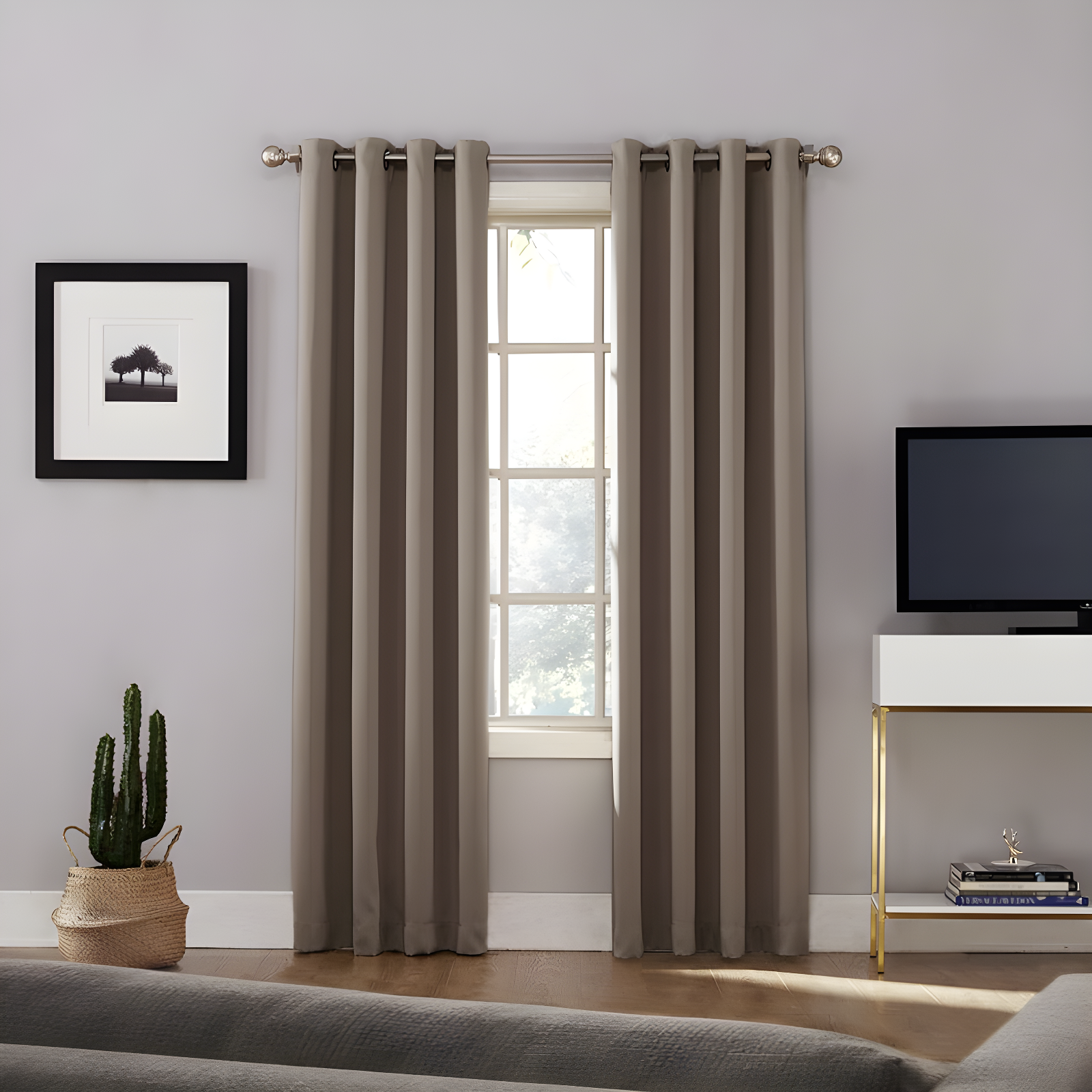 84"x52" Taupe Extreme Blackout Grommet Curtain Panel