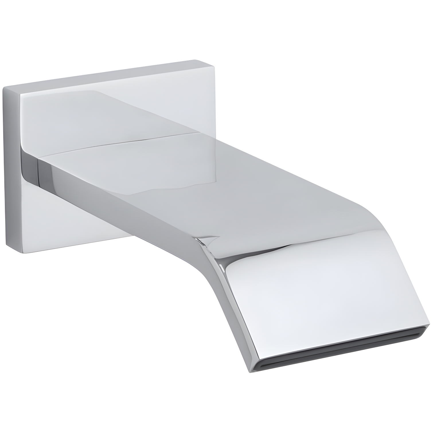 Loure Polished Chrome Wall-Mounted Tub Spout