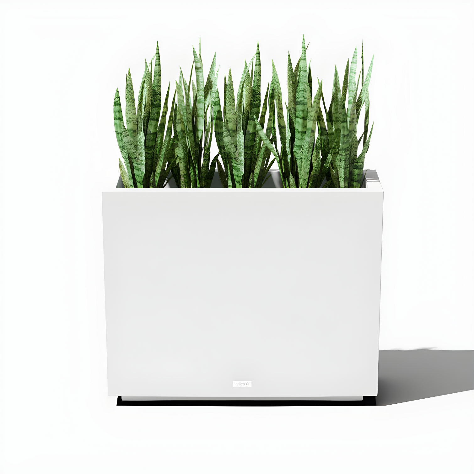 Modern White Galvanized Steel Patio Planter - 24"x30"x12"