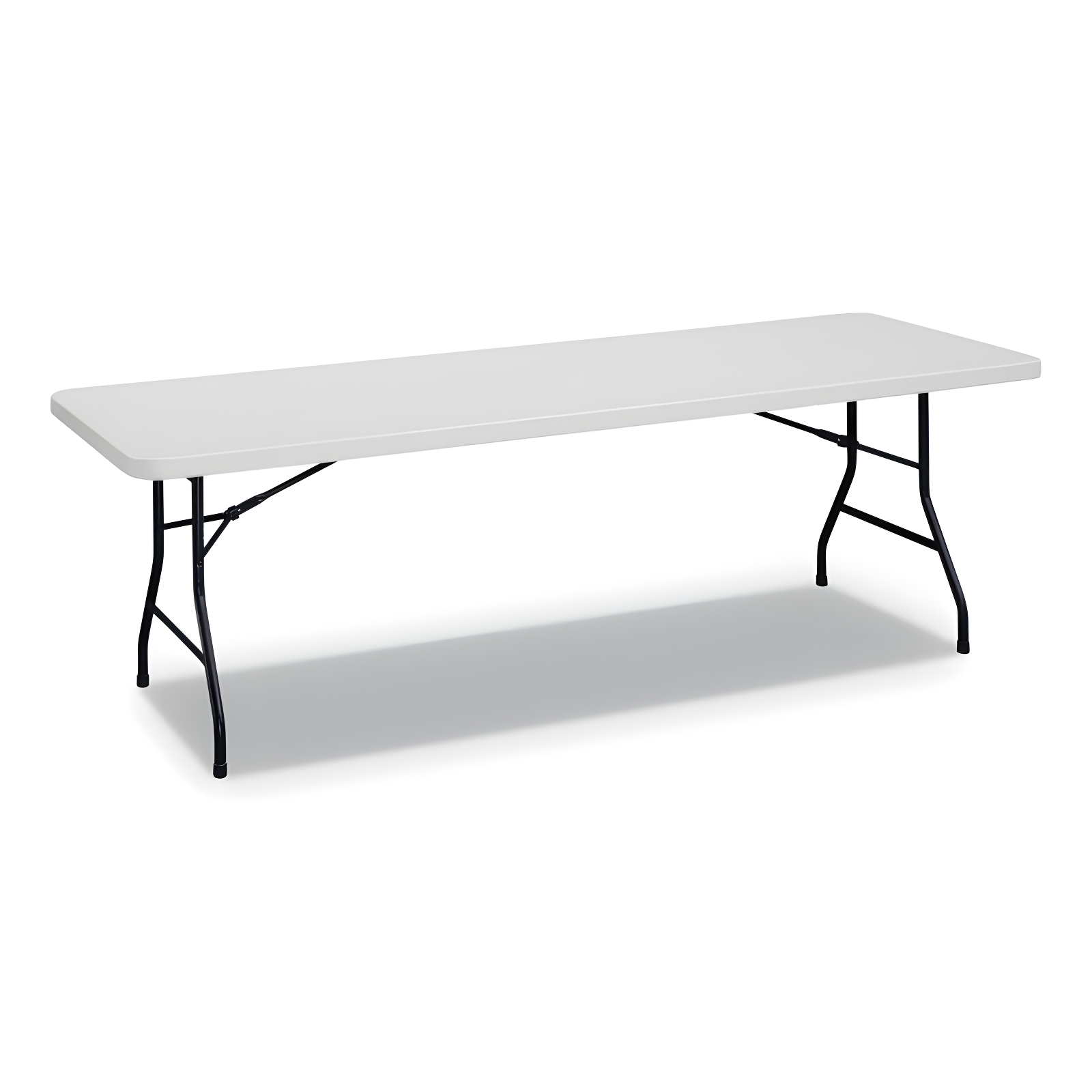 96'' Gray Plastic Rectangular Folding Table