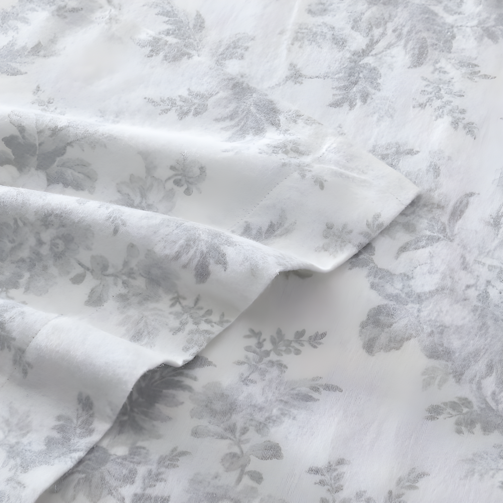 Vanessa Gray Twin Cotton Flannel Sheet Set