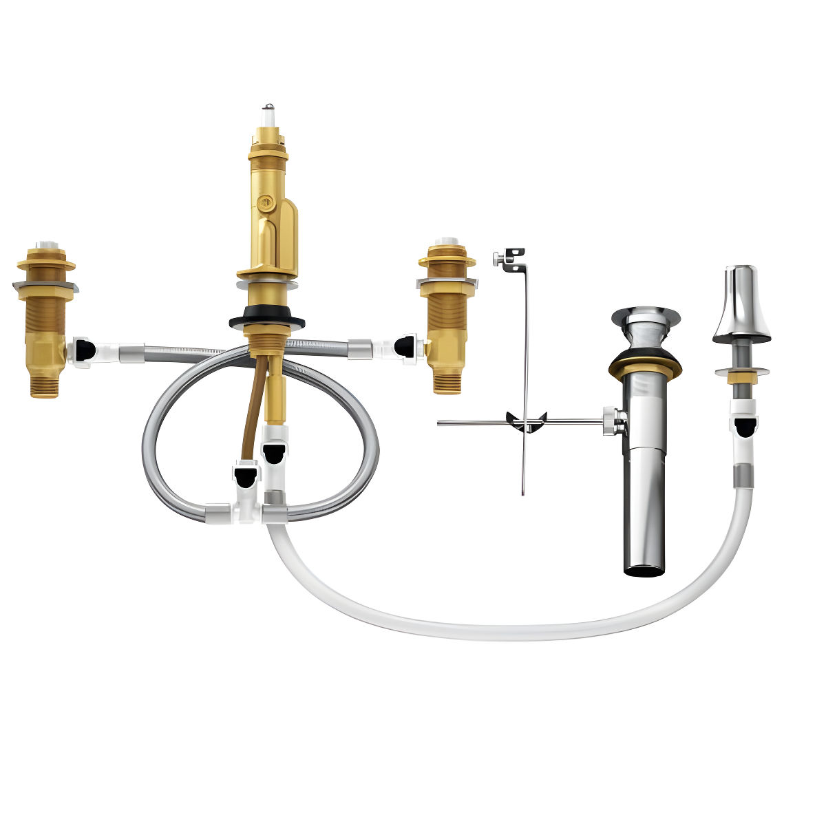 Moen Brass and Chrome Modern Bidet Valve System