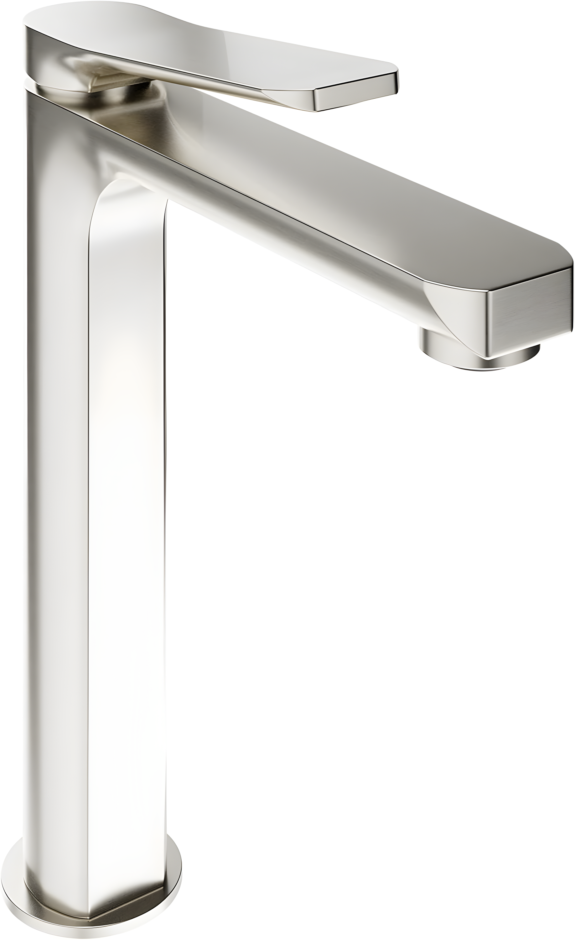 Brushed Nickel Single Handle Bathroom Faucet with Pop-Up Drain