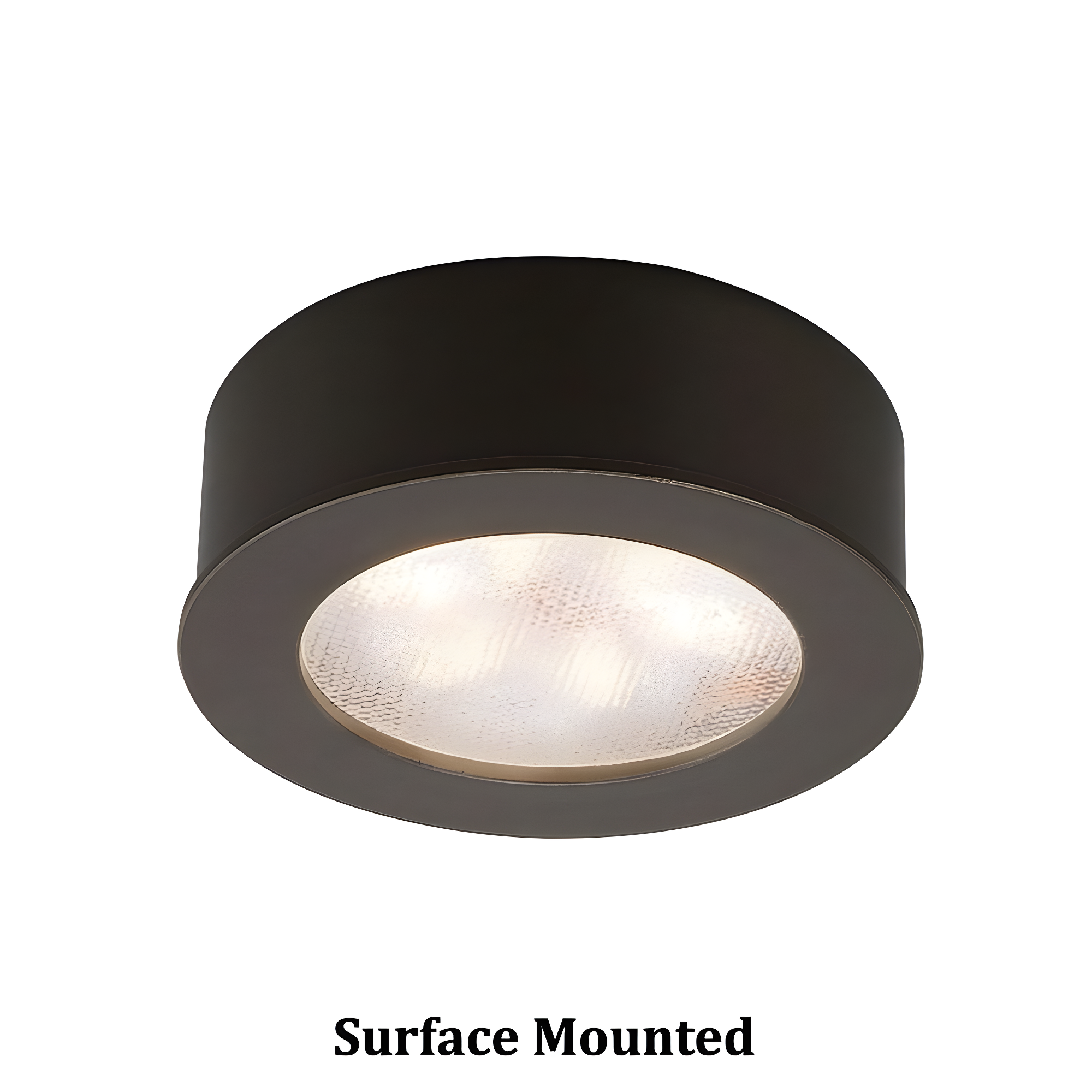 Sleek Dark Bronze LED Under Cabinet Puck Light, 2.25 in