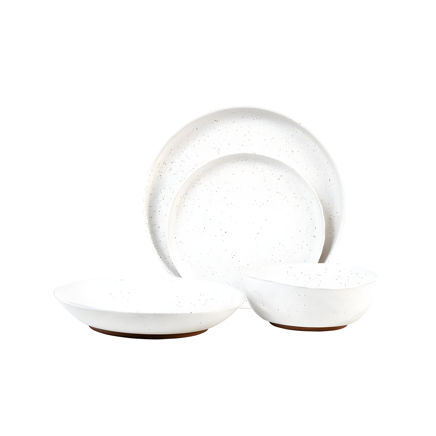 White Porcelain 16-Piece Rustic Dinnerware Set