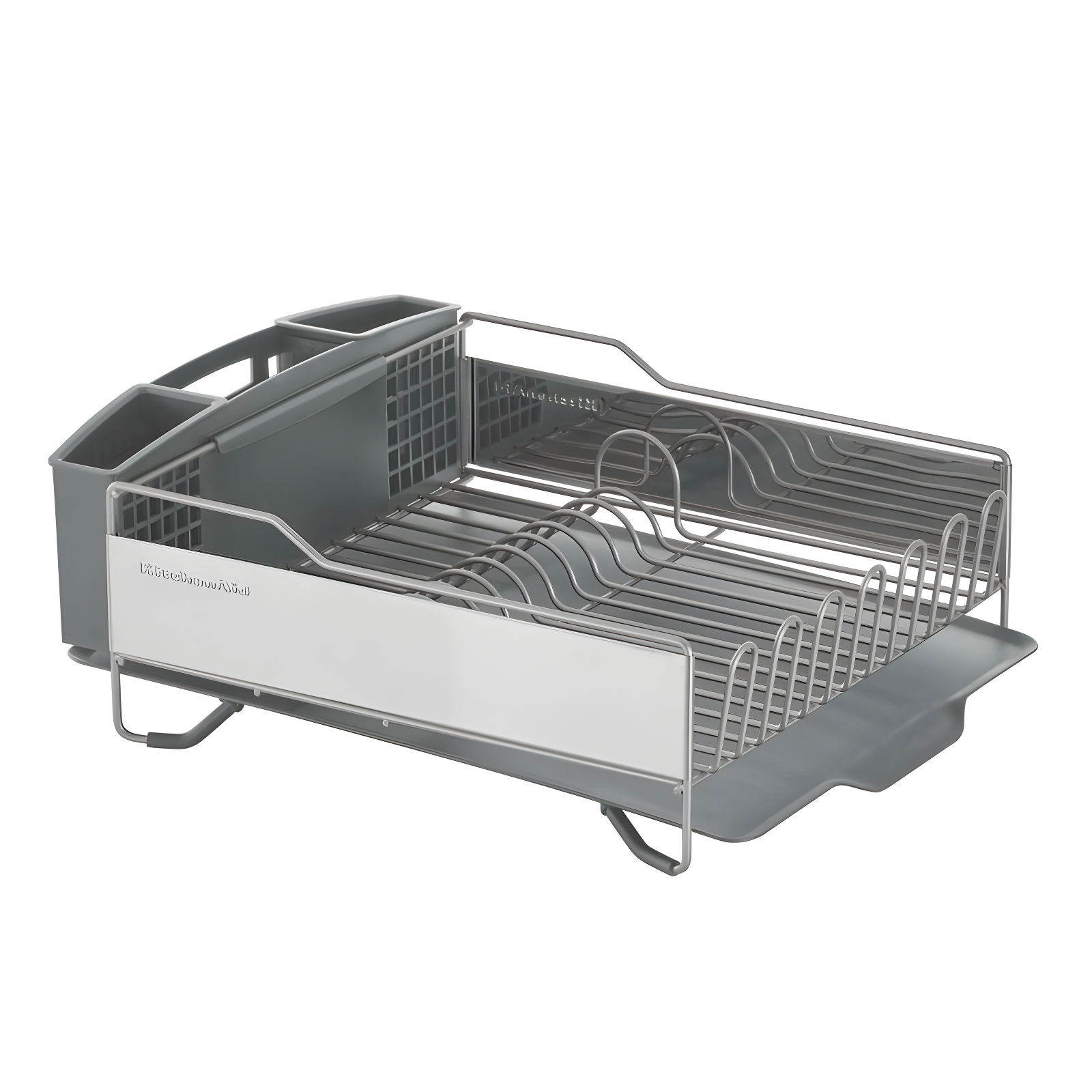 Stainless Steel Full Size Dish Rack with Utensil Cup