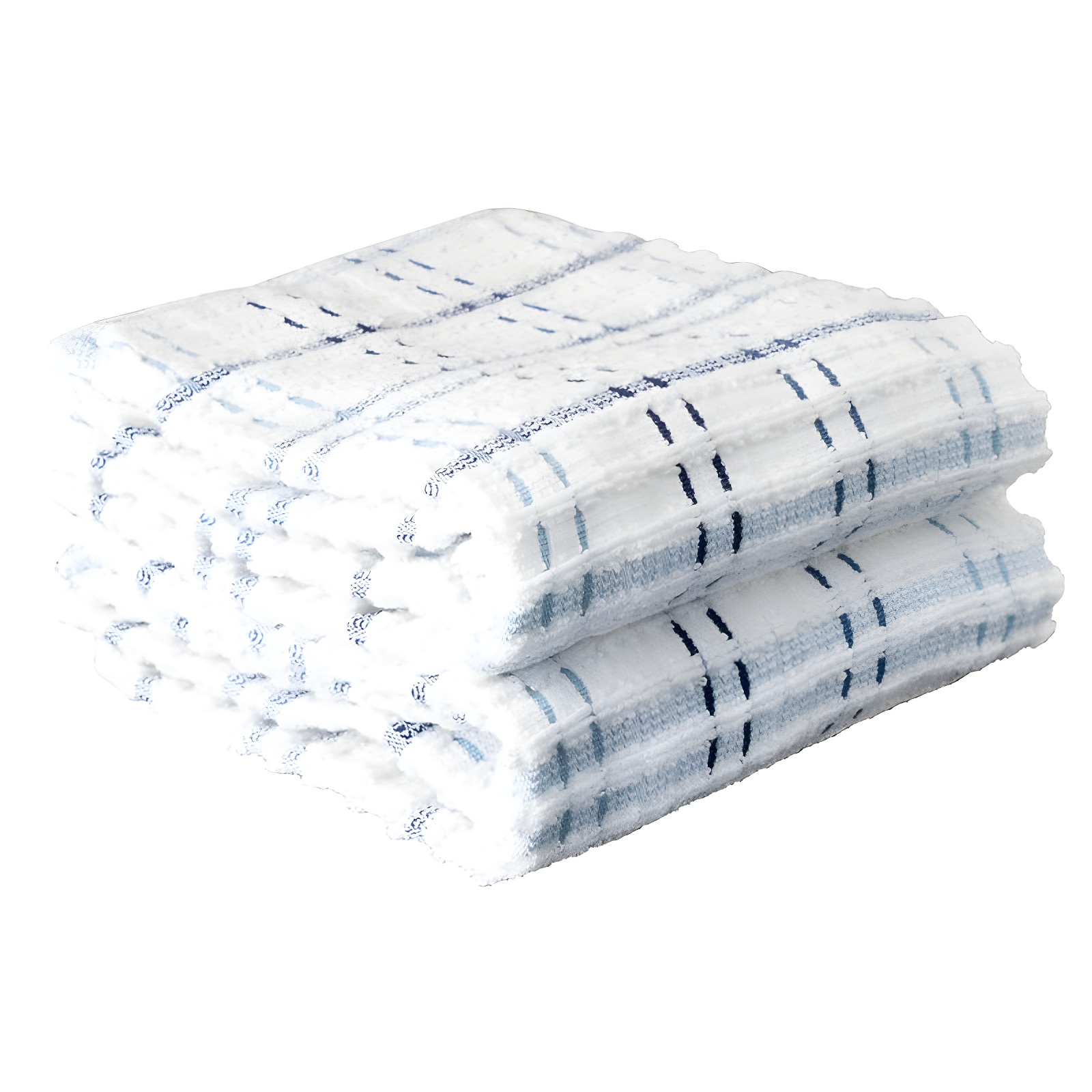 Federal Blue Check Terry Cotton Kitchen Towel Set, 2-Pack