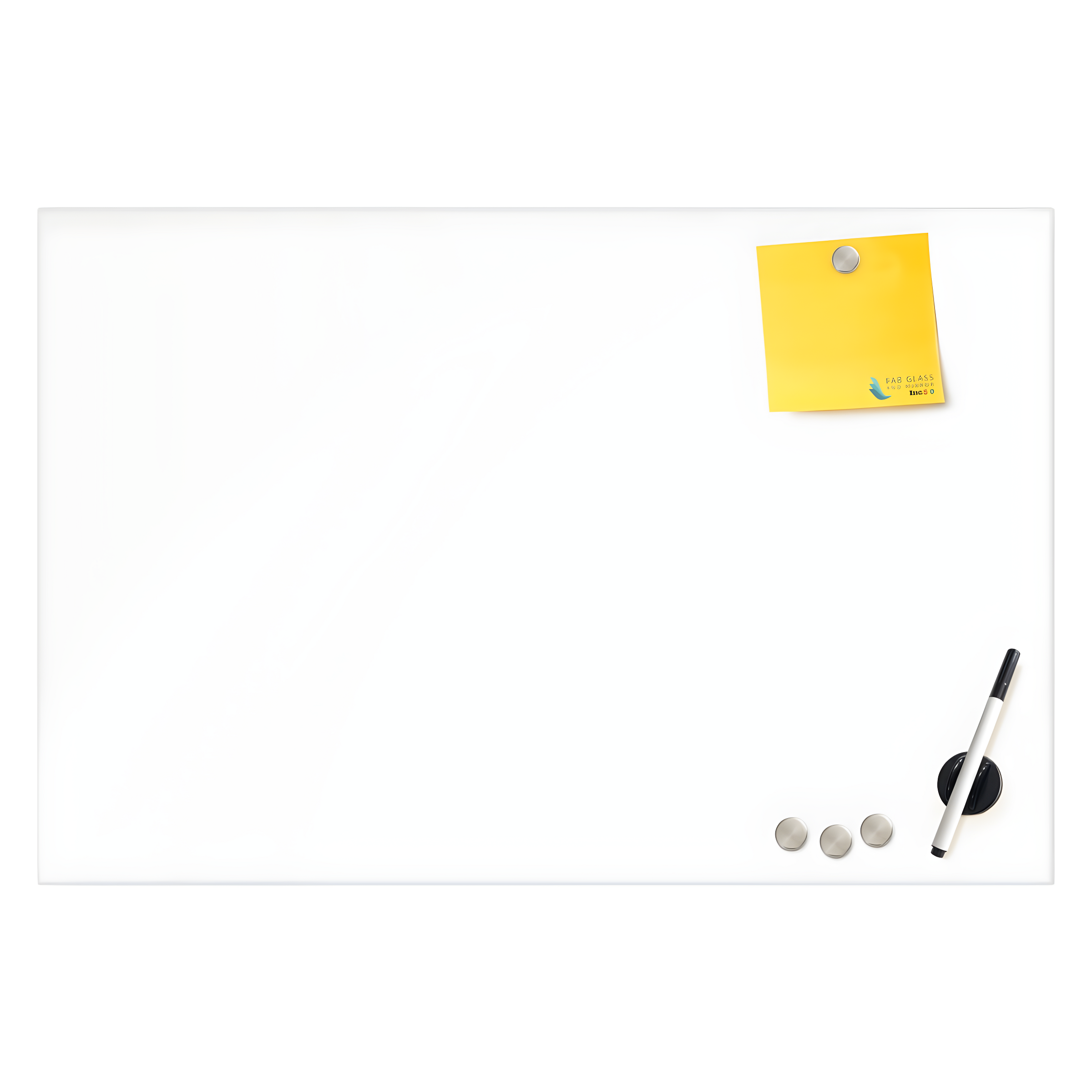 Frameless Magnetic Glass Dry Erase Board 36" x 24"