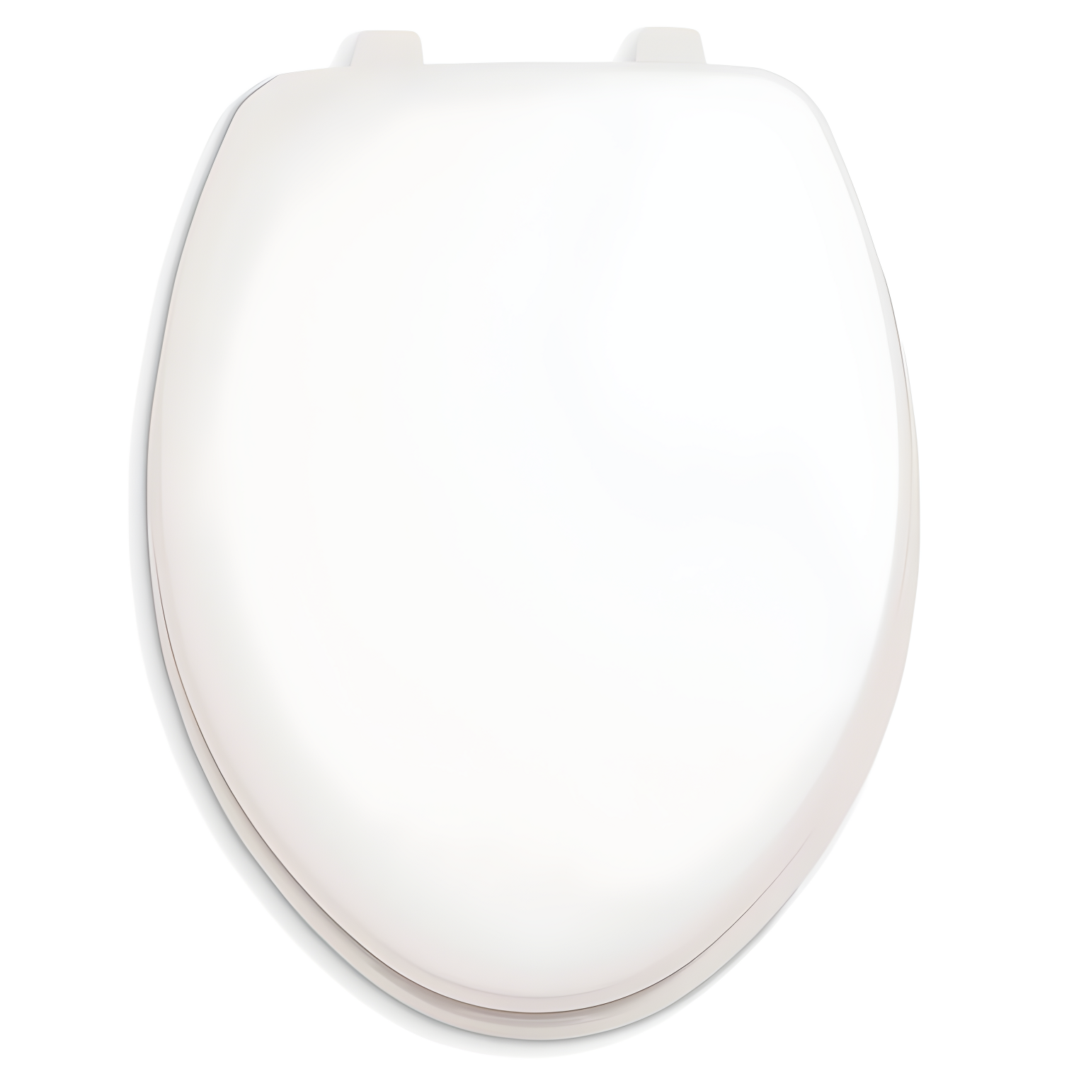 White High-Gloss Wooden Elongated Toilet Seat with Cover