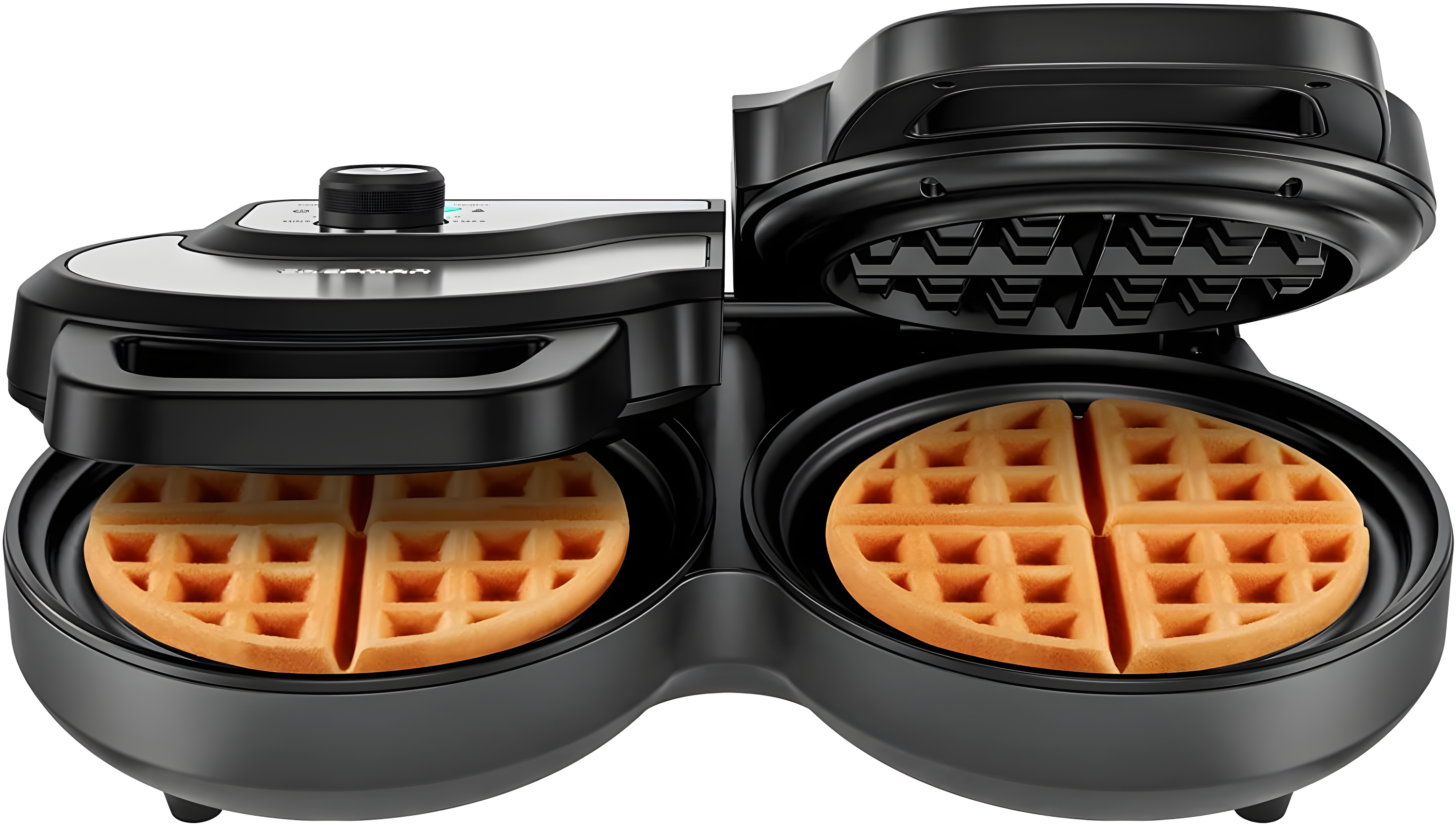 Double Belgian Waffle Maker with Adjustable Temperature Control