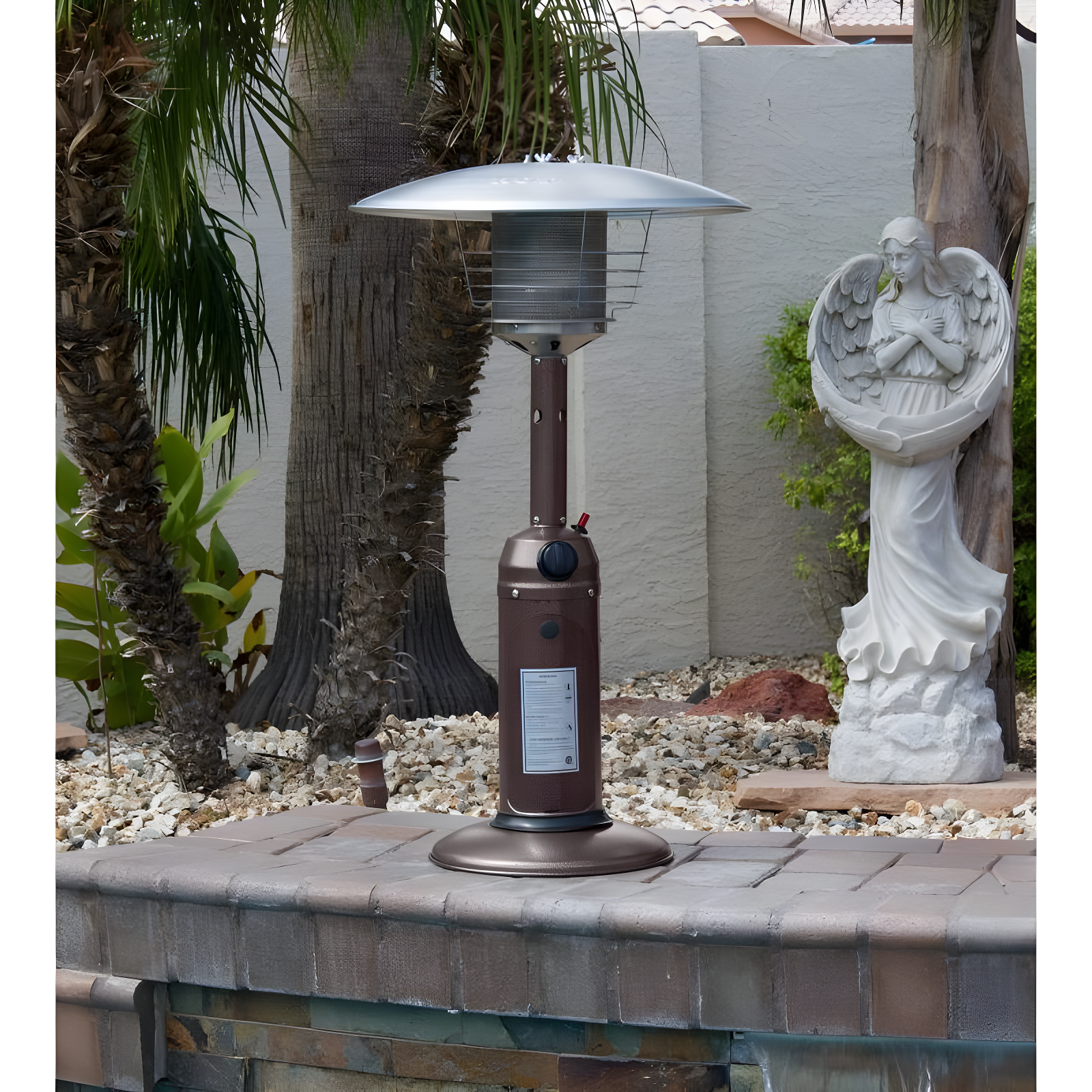 Golden Bronze Portable Hammered Finish Propane Patio Heater