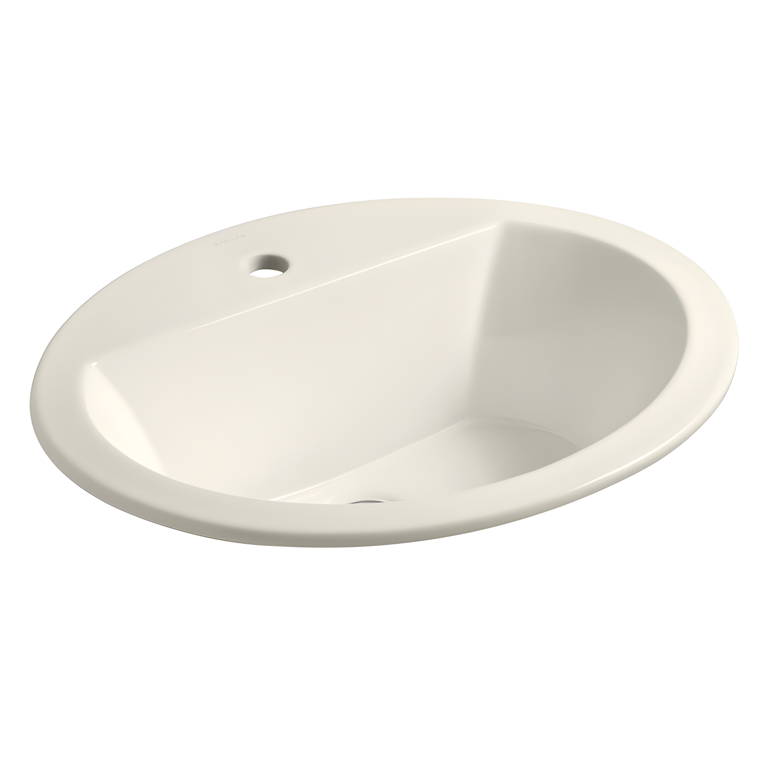 Bryant Biscuit Ceramic Oval Drop-In Bathroom Sink