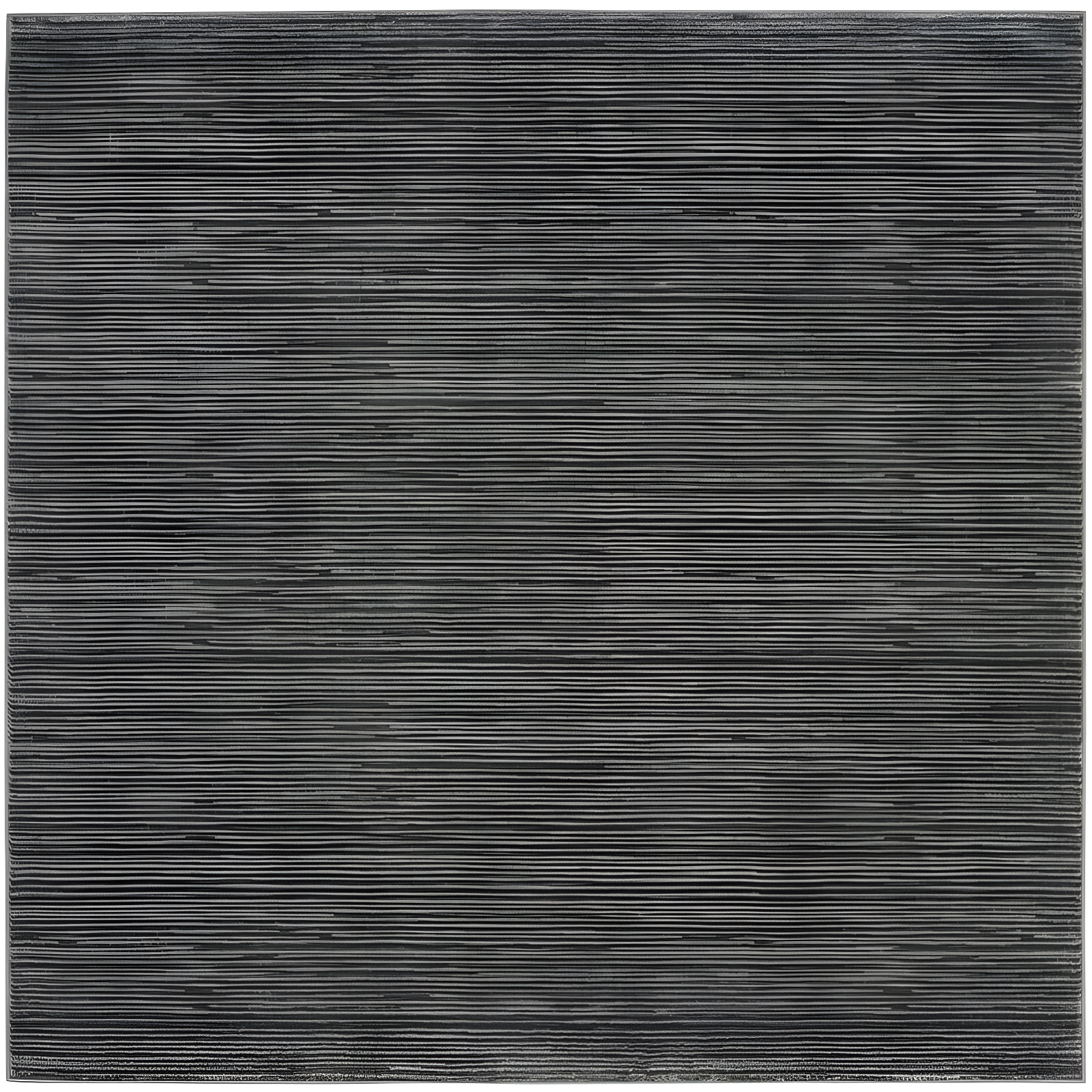 Gray 6'7" Square Stain-Resistant Synthetic Area Rug