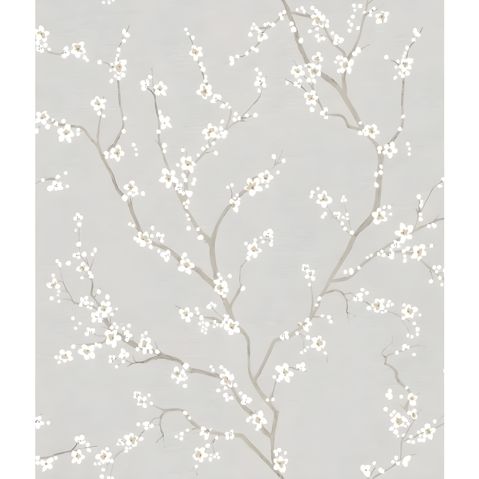 Neutral Cherry Blossom Peel and Stick Vinyl Wallpaper Roll