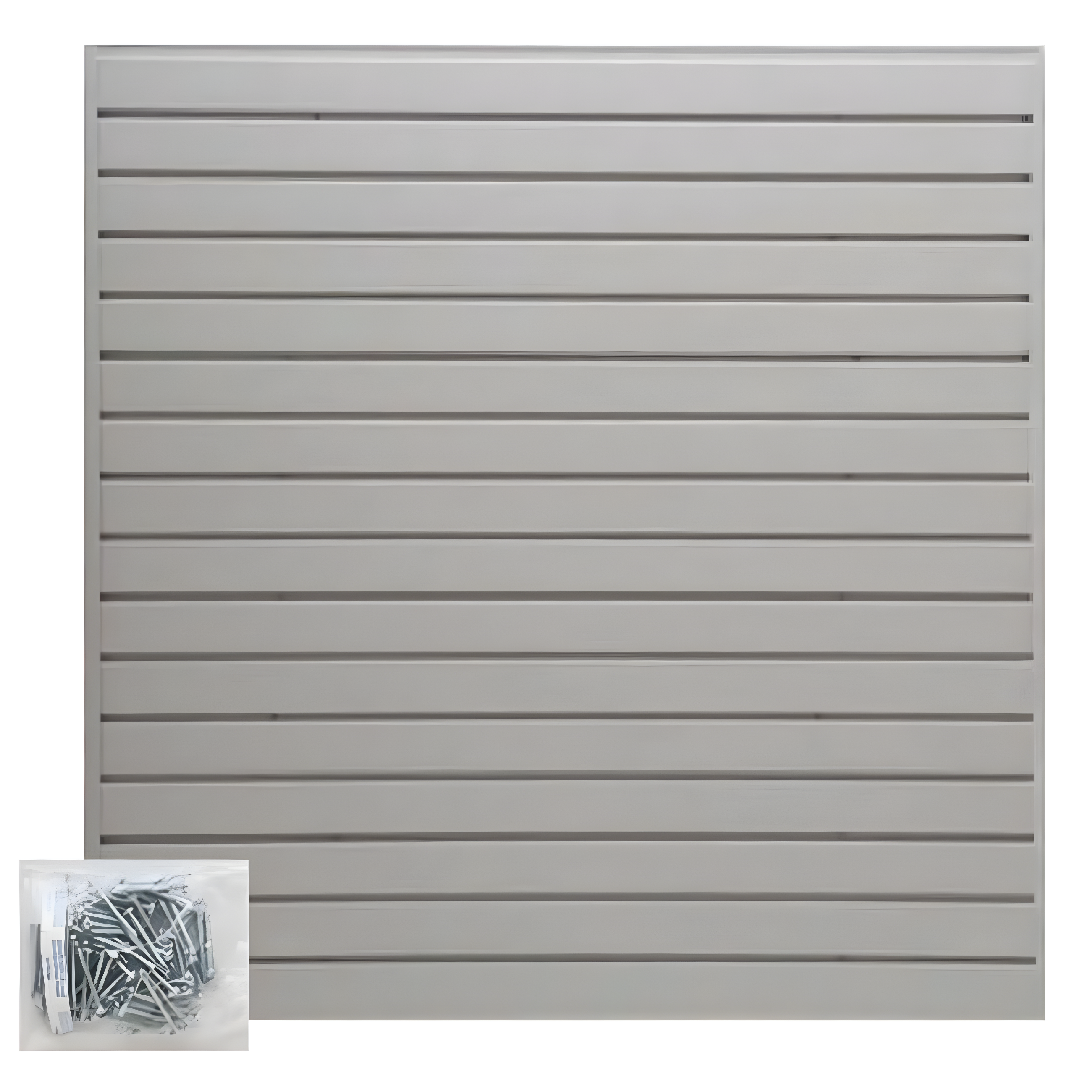 Light Gray 48" x 48" Expandable Slatwall Panel Kit