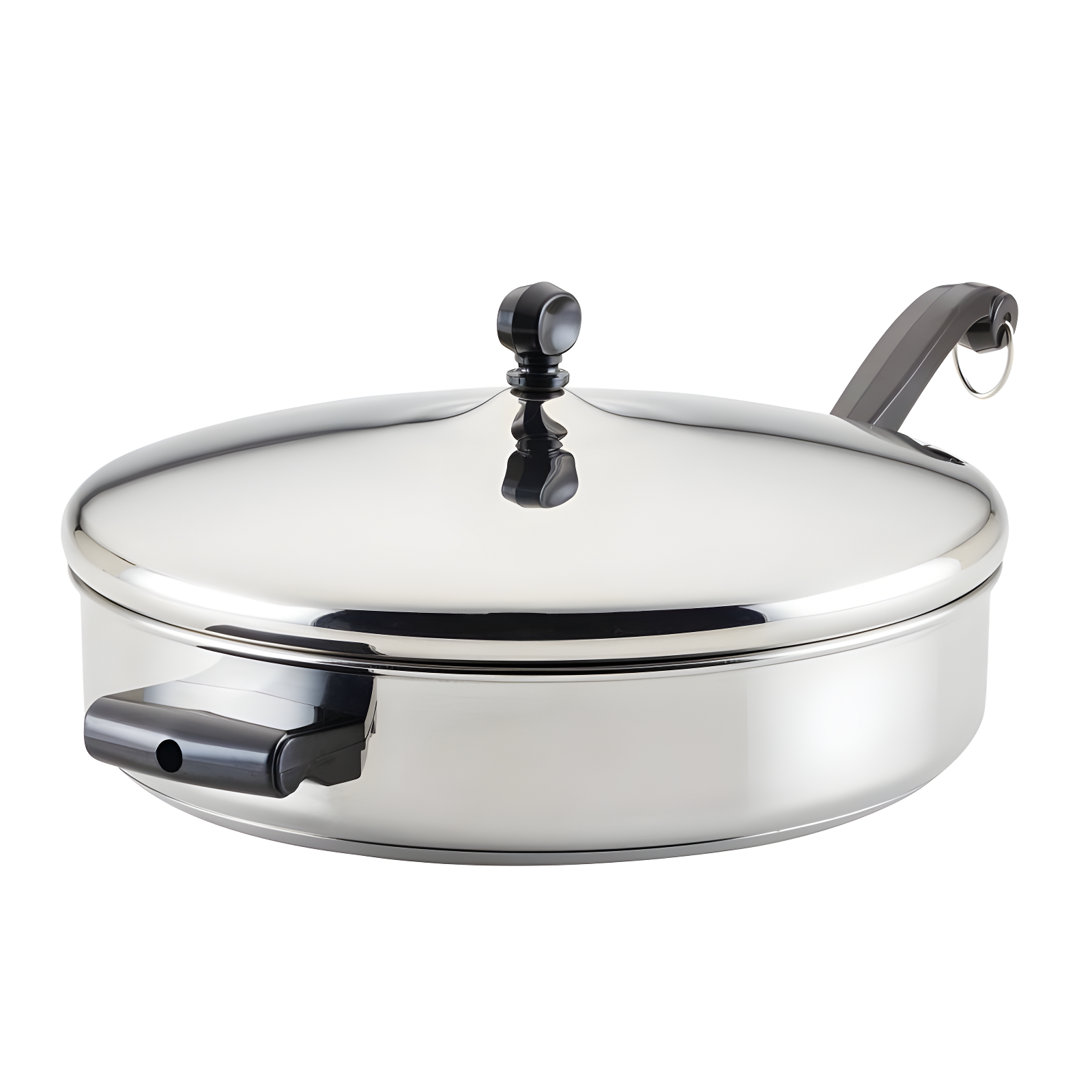 Farberware Classic 4.5-Quart Silver Stainless Steel Saute Pan with Lid