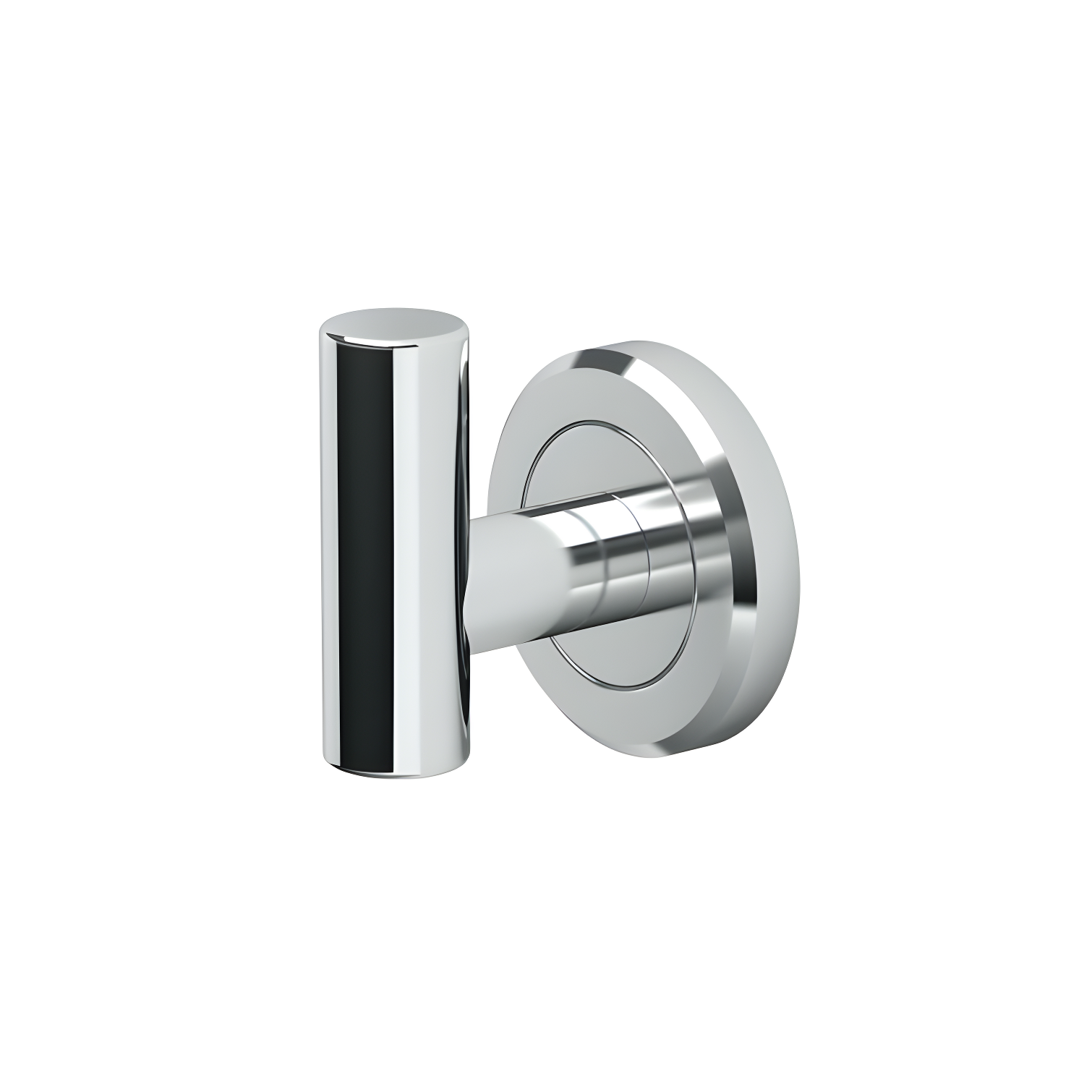 Polished Chrome Wall Mounted Single Robe Hook