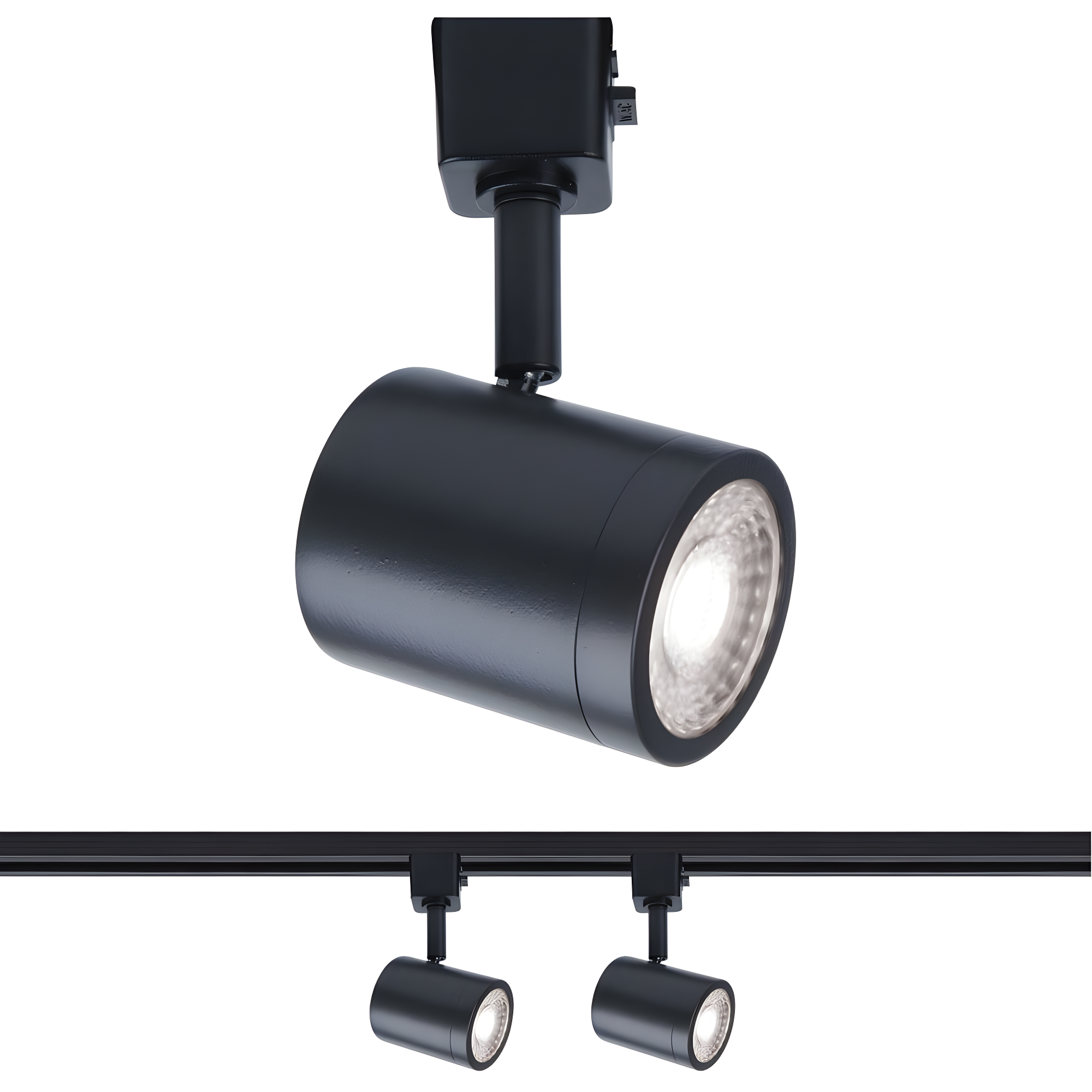 Charge 8010 Sleek Black Aluminum LED Track Light Set