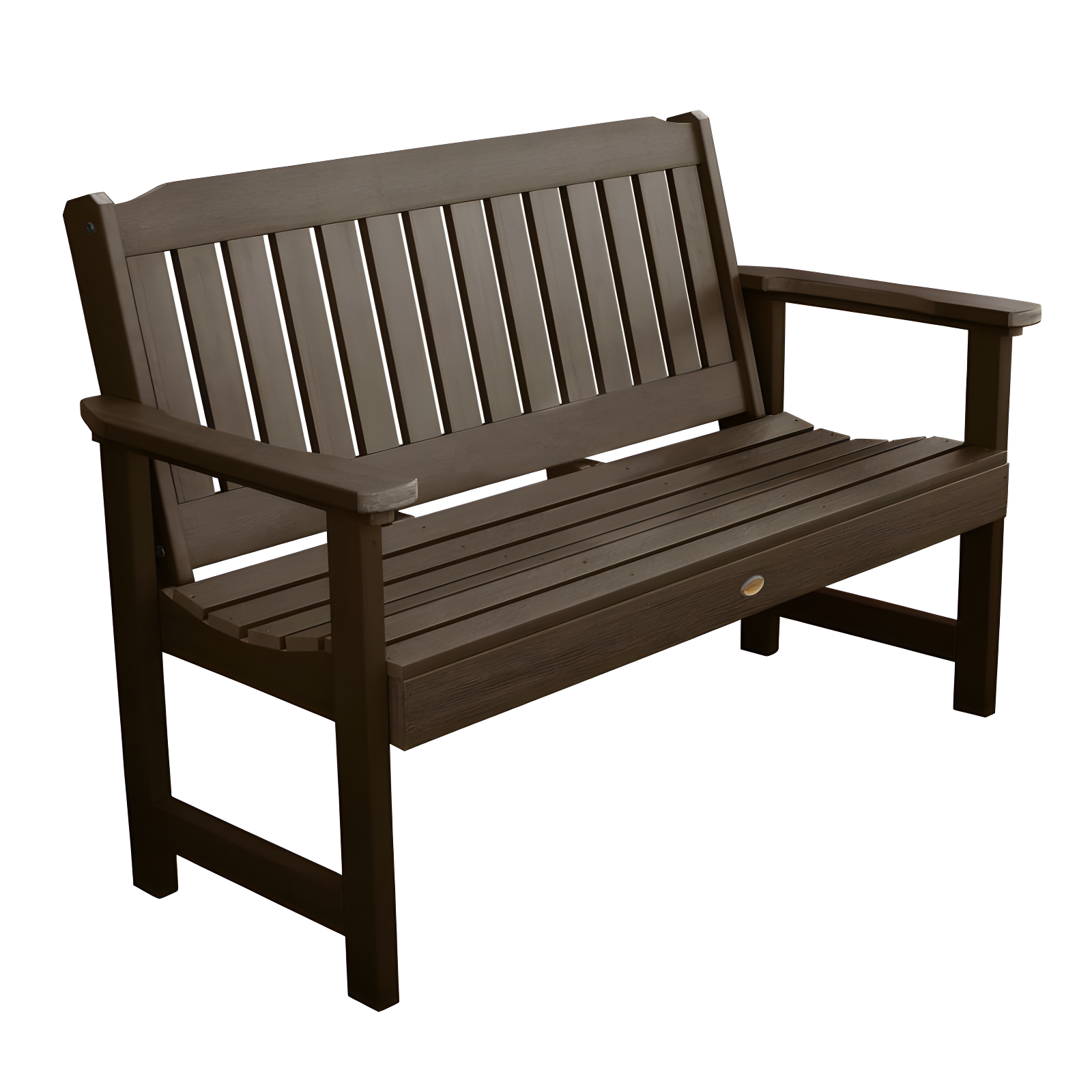 Weathered Acorn Eco-Friendly Recycled Plastic 64" Garden Bench