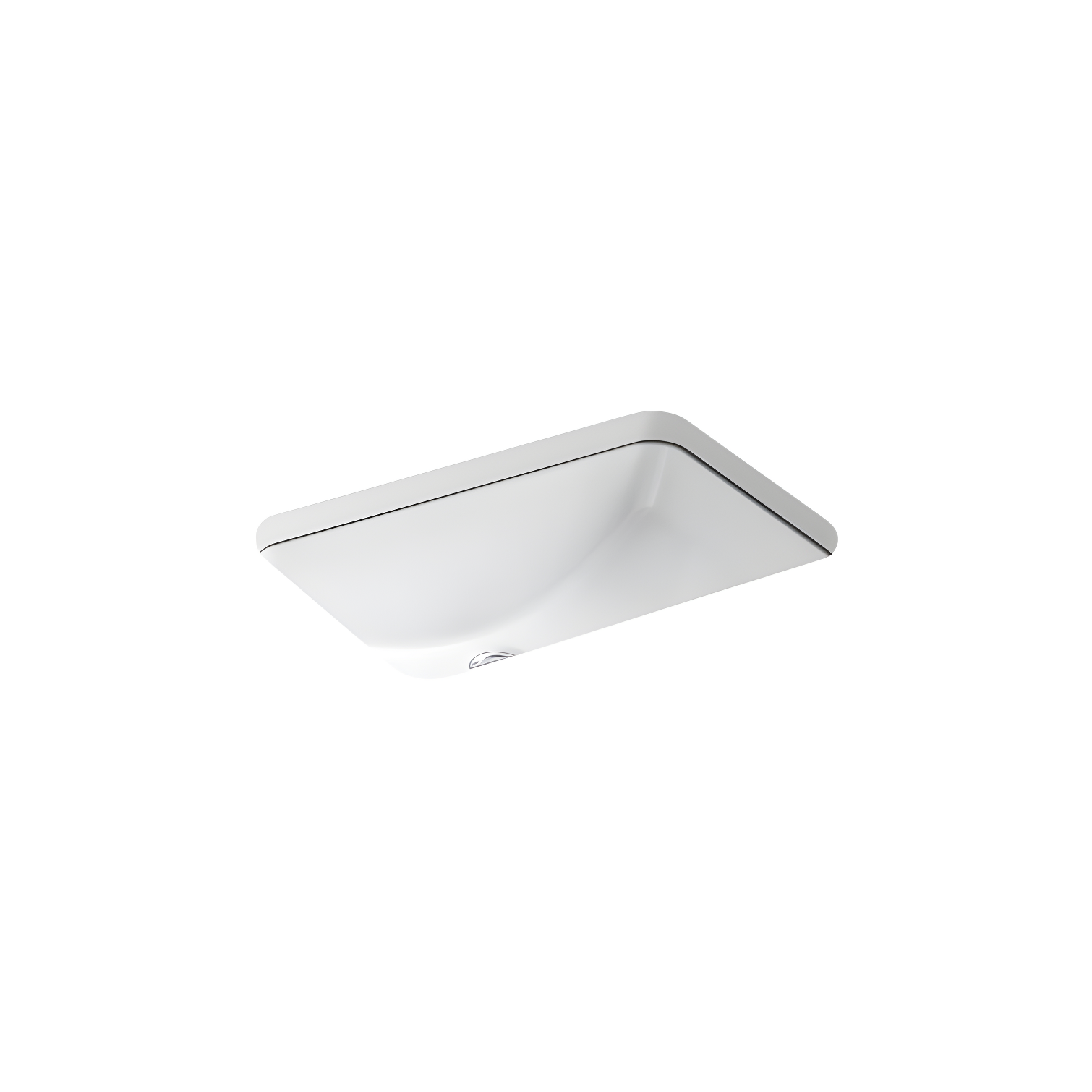 Ladena Classic White Rectangular Undermount Ceramic Sink