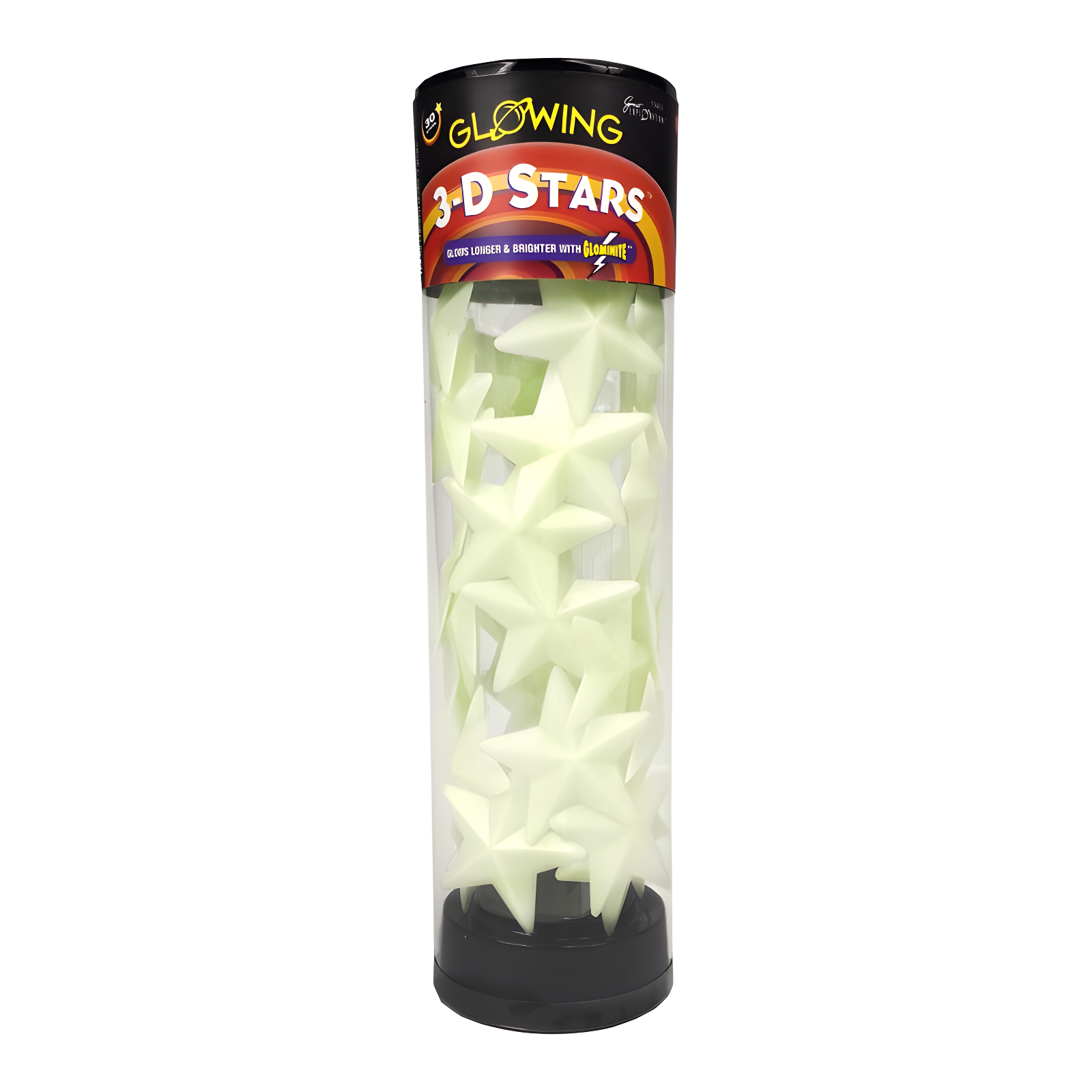 Glow-in-the-Dark 3D Stars in Reusable Tube