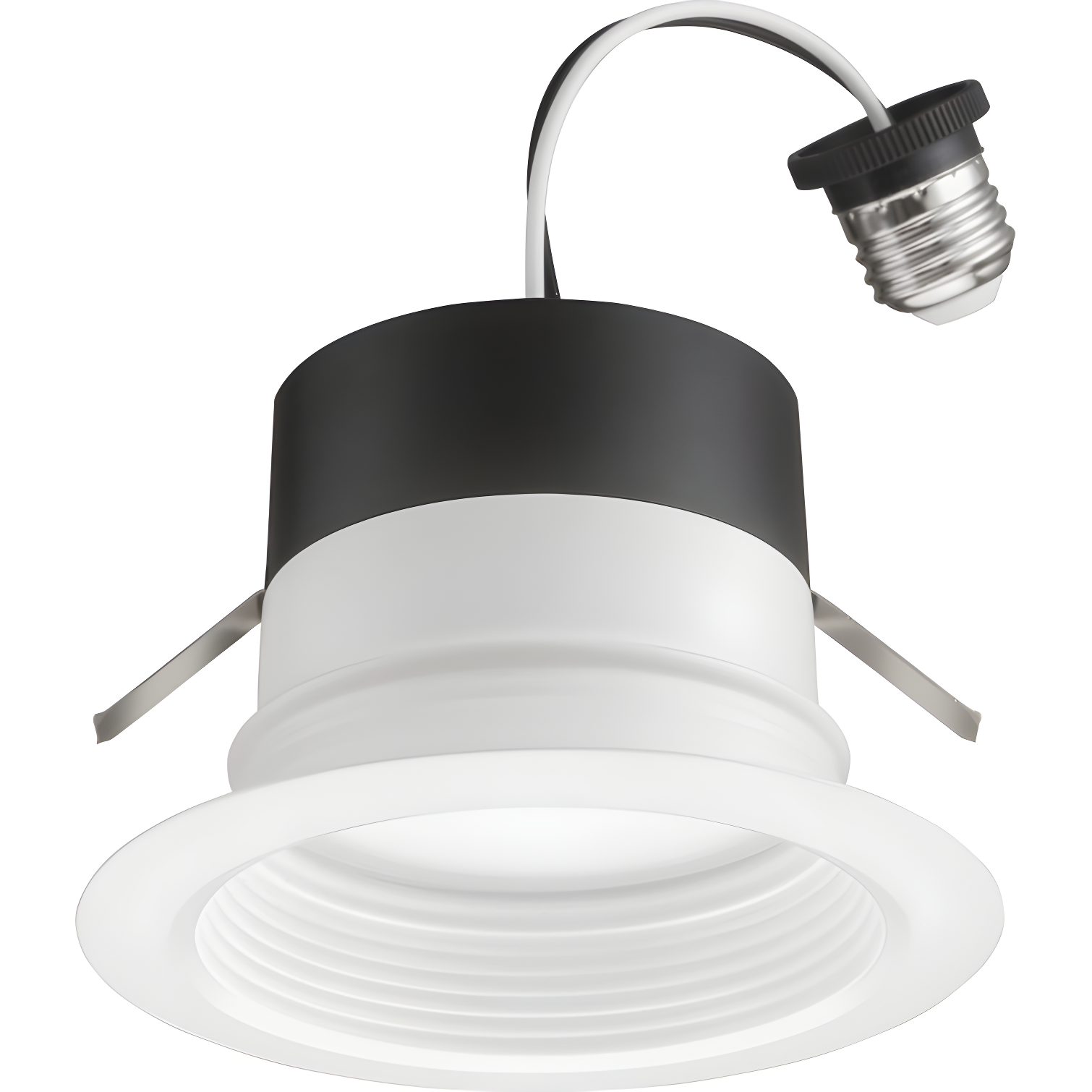 E-Series 4" Switchable White LED Downlight in Brushed Nickel