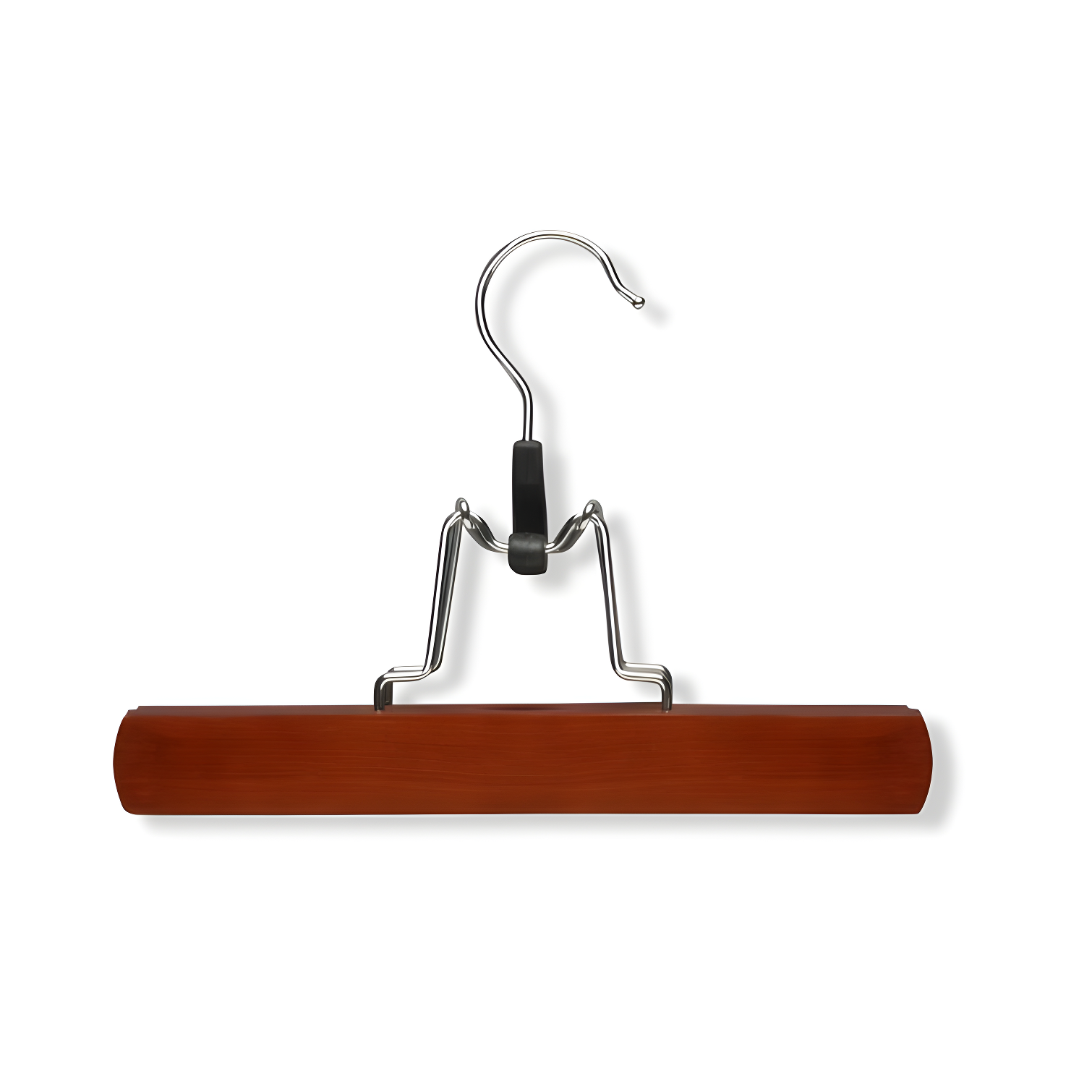 Cherry Finish Wood Pant Clamp Hangers, 16-Pack