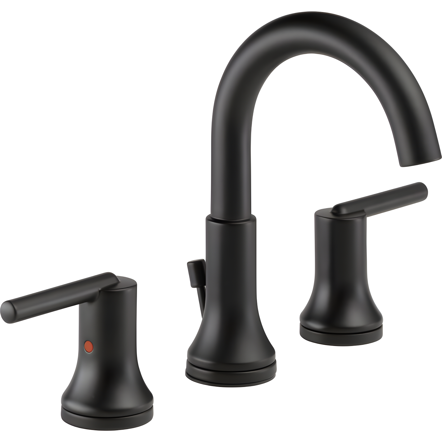 Modern Elegance 16" Widespread Dual-Handle Matte Black Bathroom Faucet